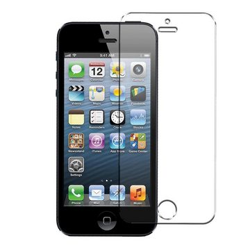 CoolGadget Handyhülle Schwarz als 2in1 Schutz Cover Set für das Apple iPhone 5 / 5S / SE 4 Zoll, 2x Glas Display Schutz Folie + 1x Case Hülle für iPhone 5 5S SE