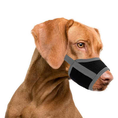 HUNKA Maulkorb Maulkorb für Hund, Hundemaulkorb aus weichem Netzstoff, atmungsaktiv, verhindert Beißen, Bellen und Kauen