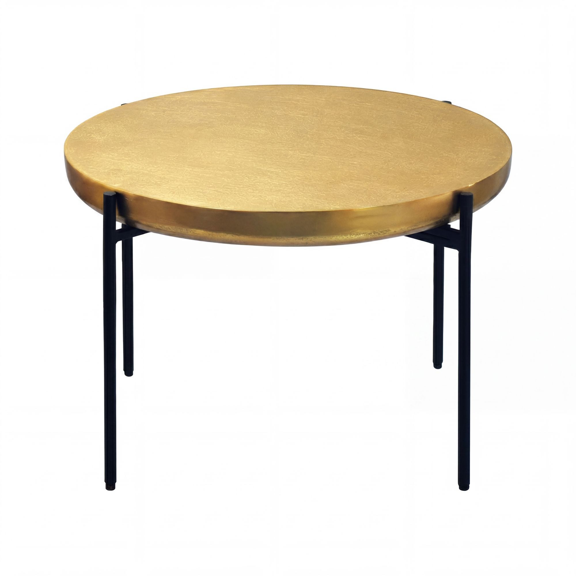 Wohnling Couchtisch WL7.654 Aluminium Gold 63cm Sofatisch Wohnzimmertisch Beistelltisch (Eleganter Kaffeetisch für gemütliche Abende), Luxuriöser Alutisch im modernen Orient Look