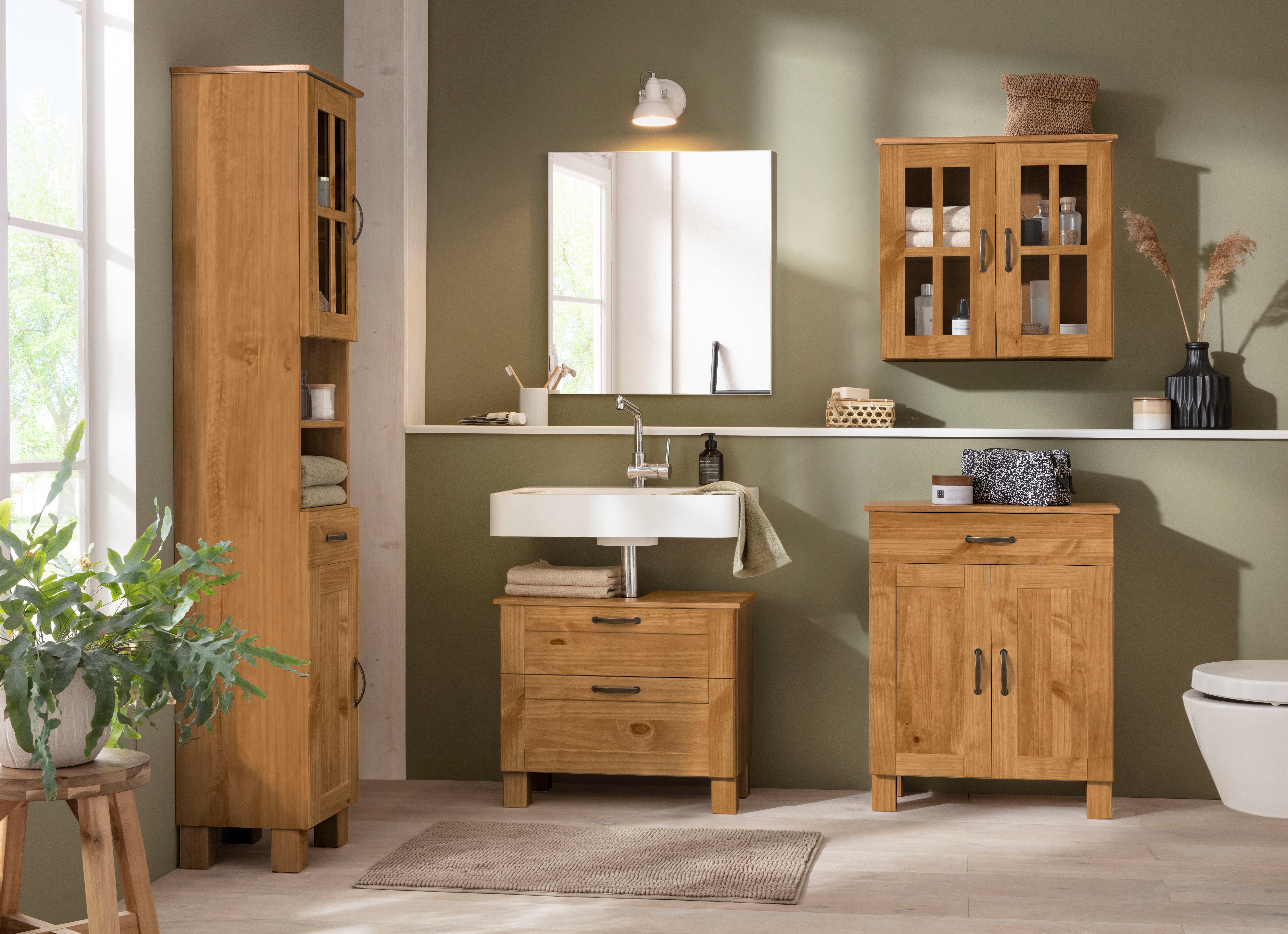 Home affaire Waschbeckenunterschrank Rodby FSC®-zertifiziertes Massivholz, günstig online kaufen