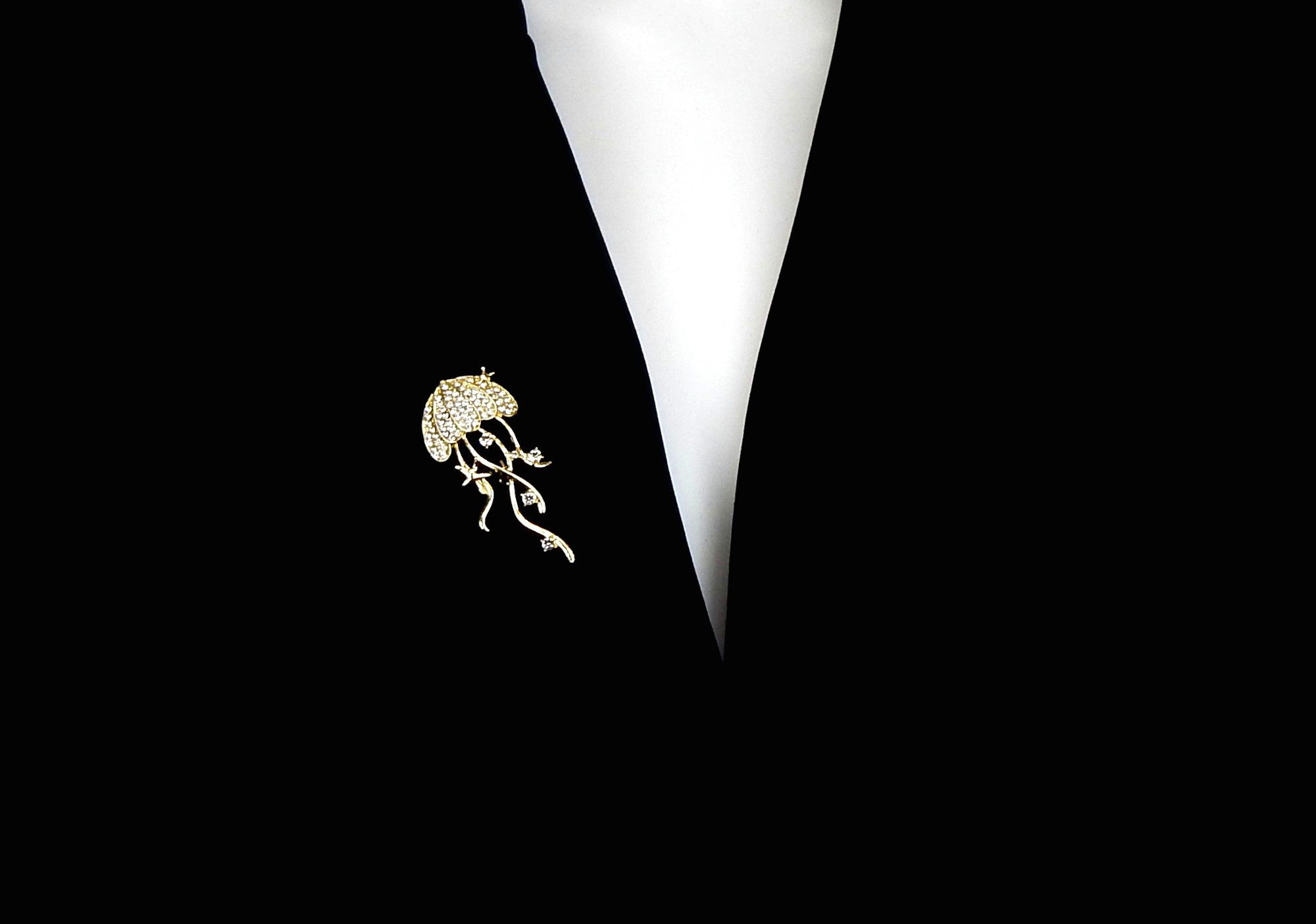 Ella Jonte Brosche, gold oder silber Qualle Strass maritime Ziernadel günstig online kaufen