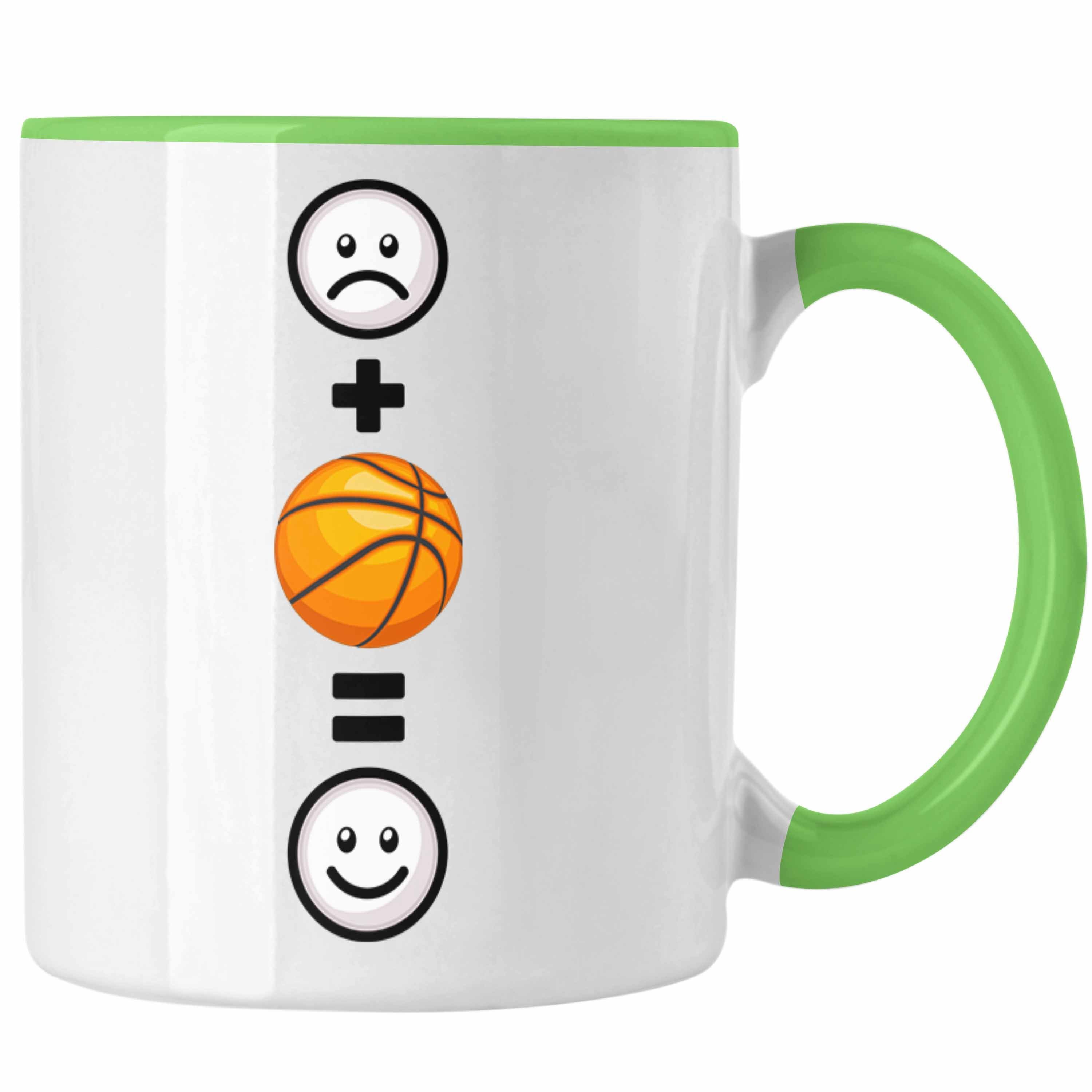 Geburtstag für Geschenk Basketball Trendation Basketball-Spieler Tasse Ge Tasse Grün Lustige