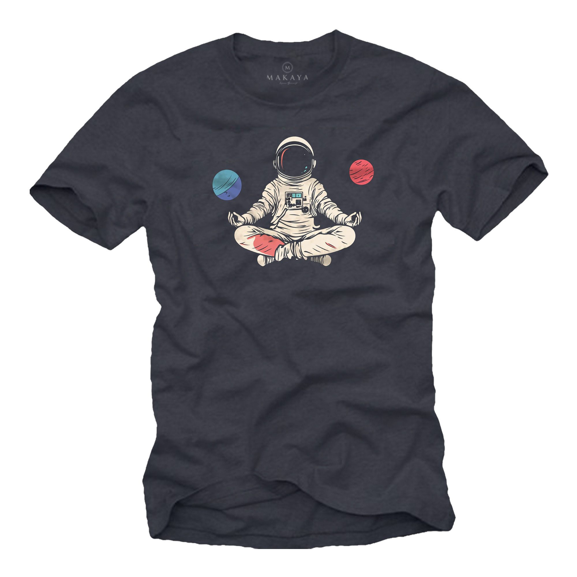 MAKAYA T-Shirt mit Aufdruck Astronaut Herren günstig online kaufen