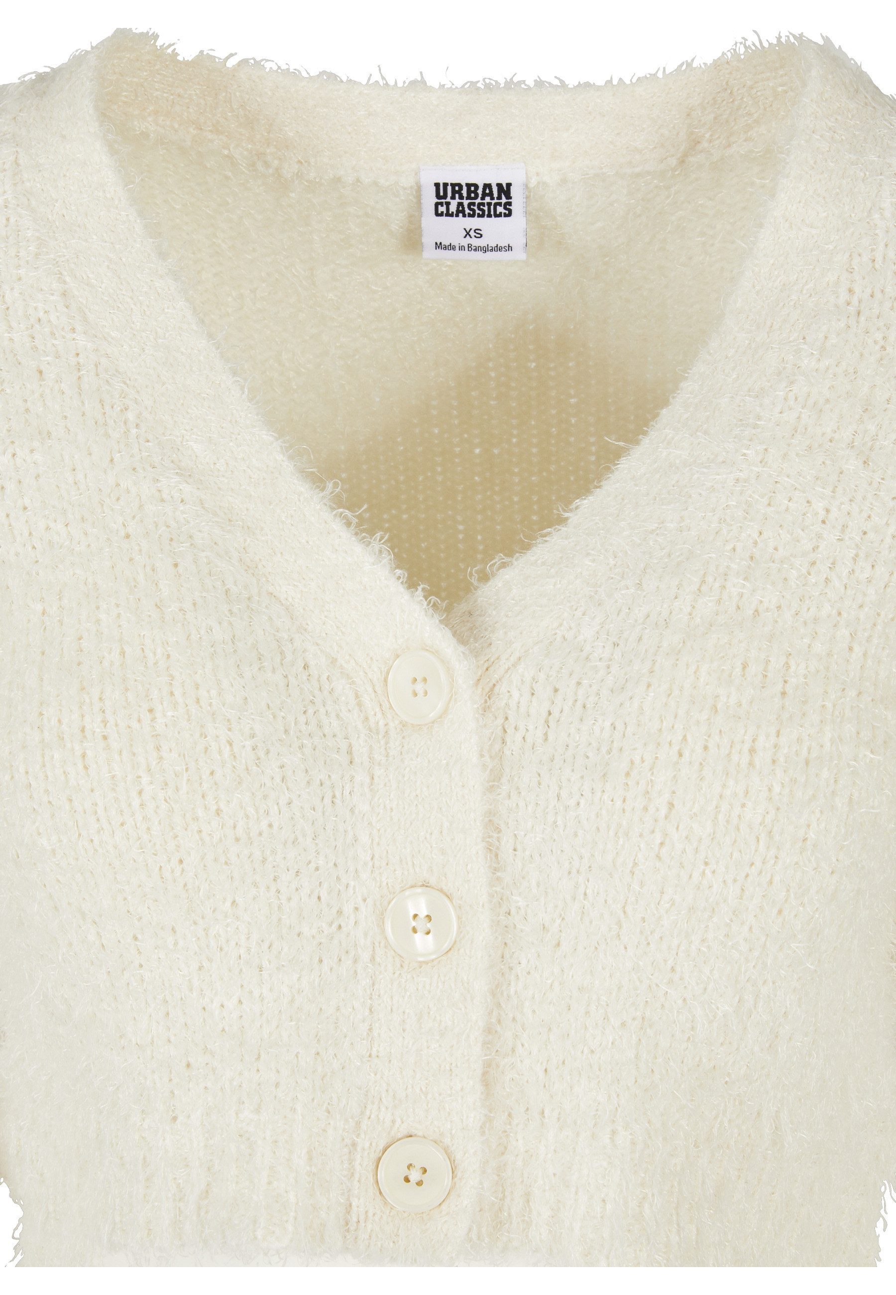 URBAN CLASSICS Cardigan Urban Classics Damen Ladies Cropped Feather Cardigan (1-tlg)