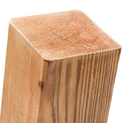 BooGardi Zaunpfosten Holzpfosten imprägniert KDI, (7x7x70cm · Vierkantpfosten), Größenwahl Kantholz Holzbalken 7x7 9x9 Bauholz
