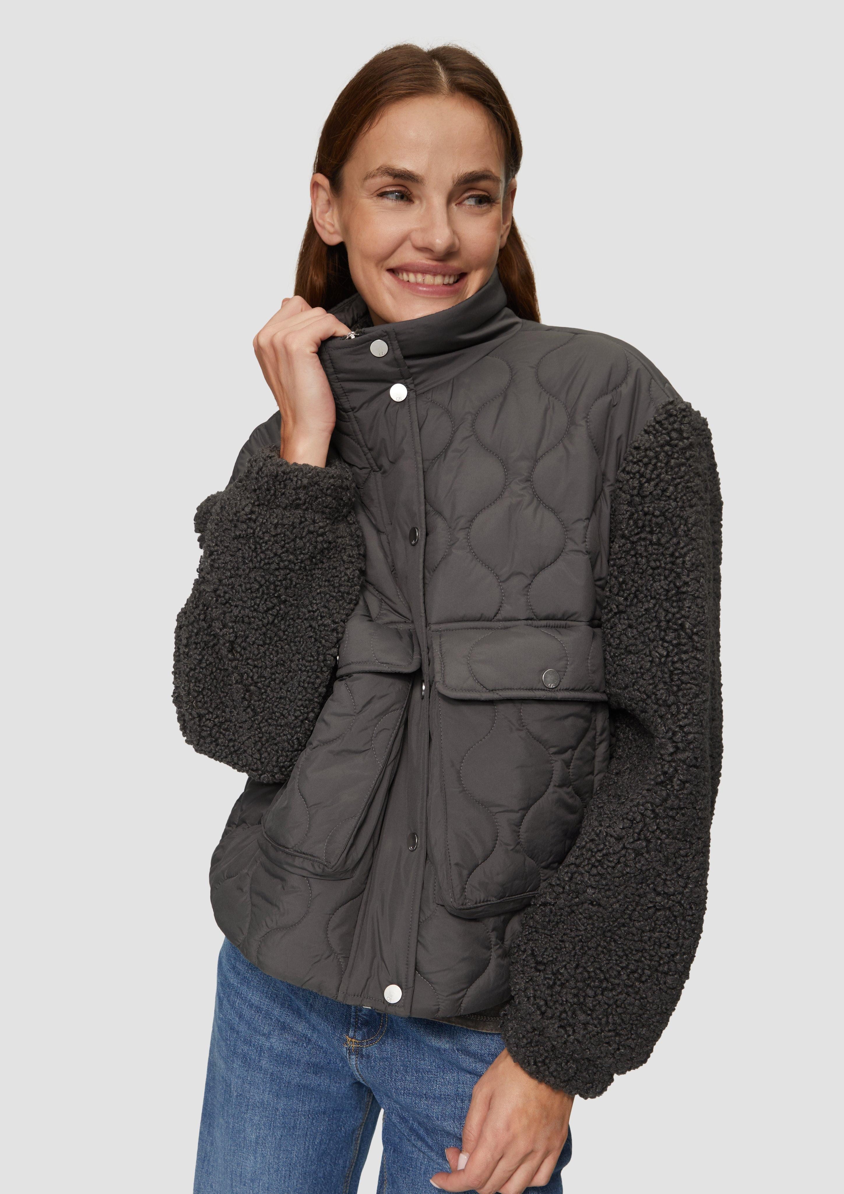 QS Outdoorjacke Jacke im Fabricmix günstig online kaufen