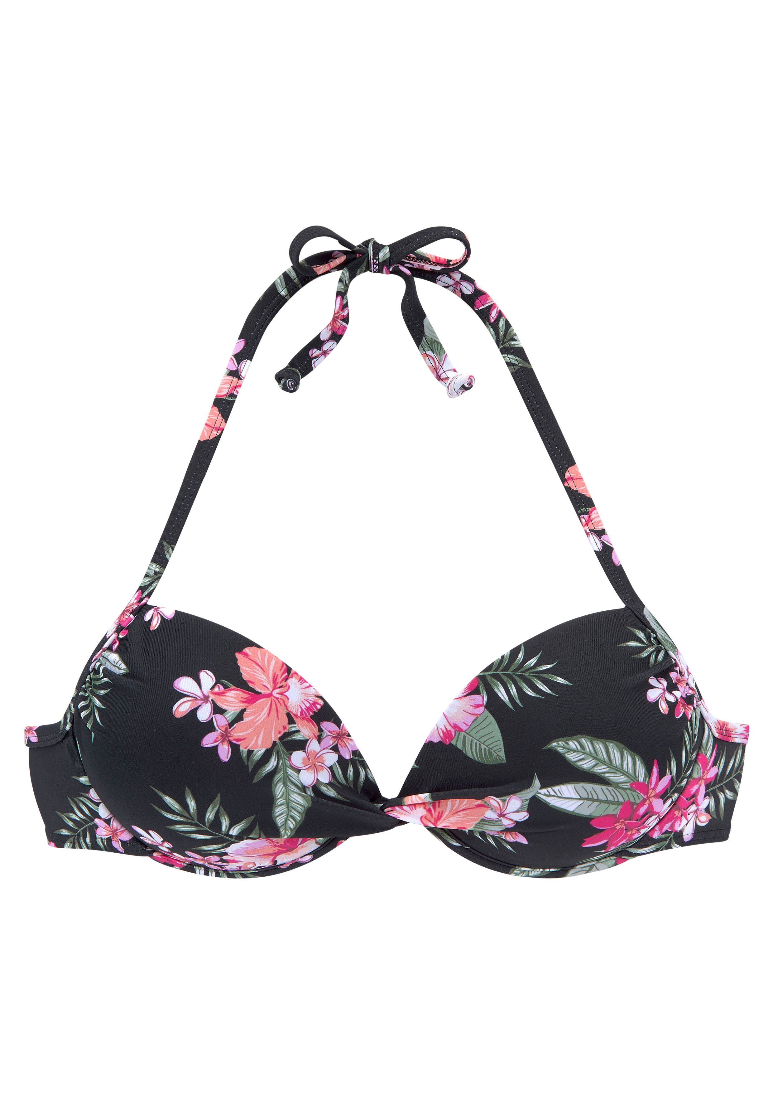 LASCANA Push-Up-Bikini-Top Santini, im floralen Design günstig online kaufen