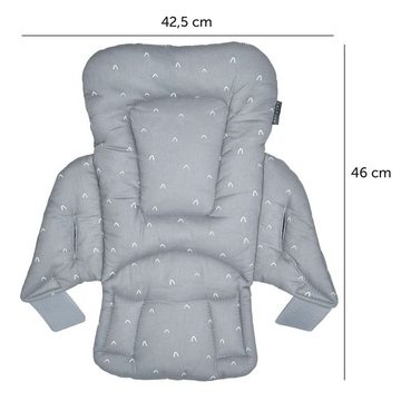 LaLoona Hochstuhlauflage Curves - Grau, Sitzverkleinerer für Hochstuhl Stokke Tripp Trapp - Baby Sitzpolster