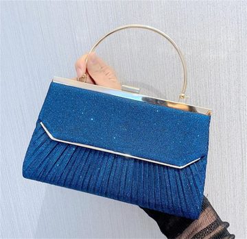 Dekorative Abendtasche Abendtasche silber/blau, Damen Abendtasche Glitter Clutch Tasche, Damen Abendtasche, Glitzer Tasche für Hochzeit Party