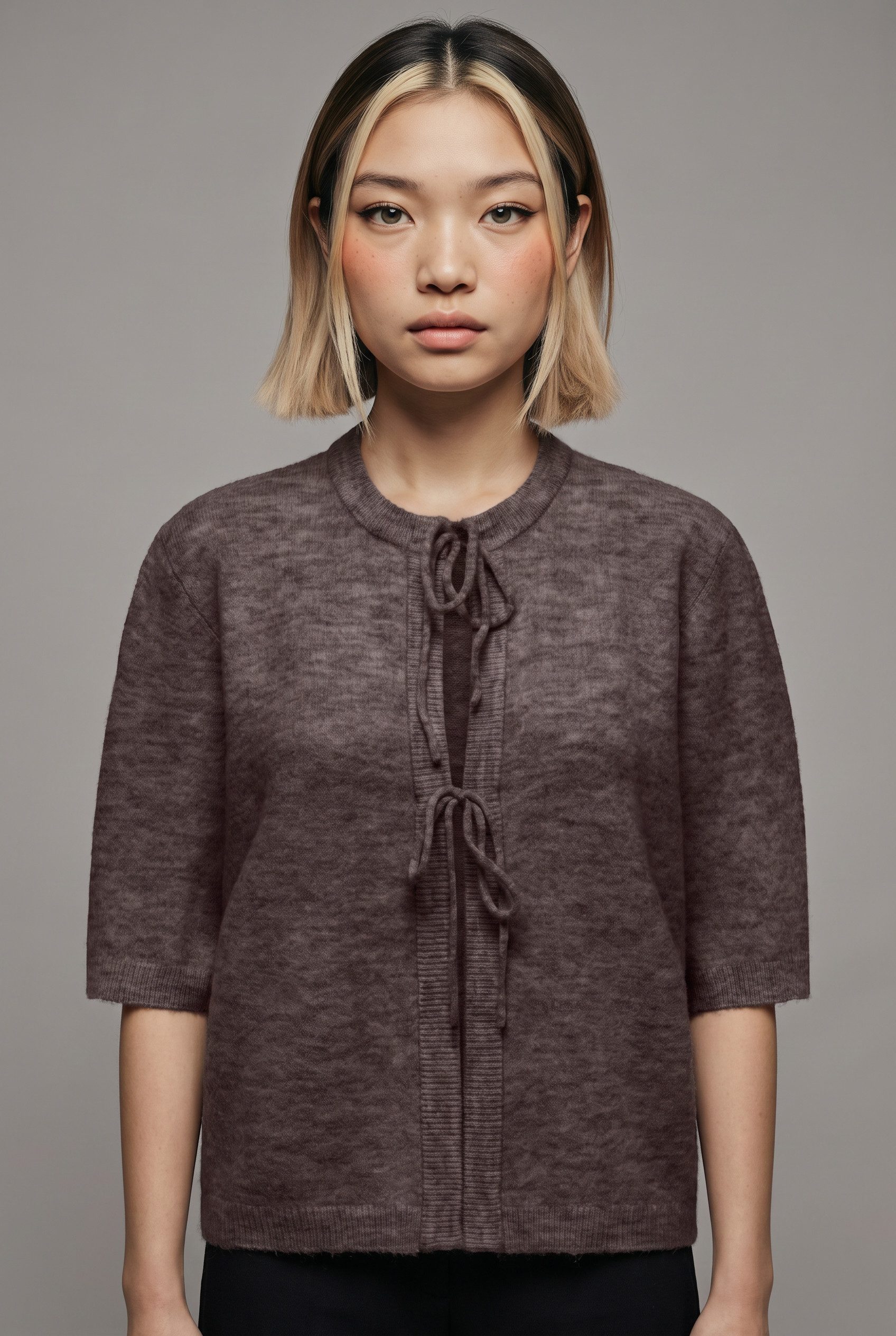 ONLY Strickjacke ONLSIMONI 2/4 BOW CARDIGAN KNT NOOS