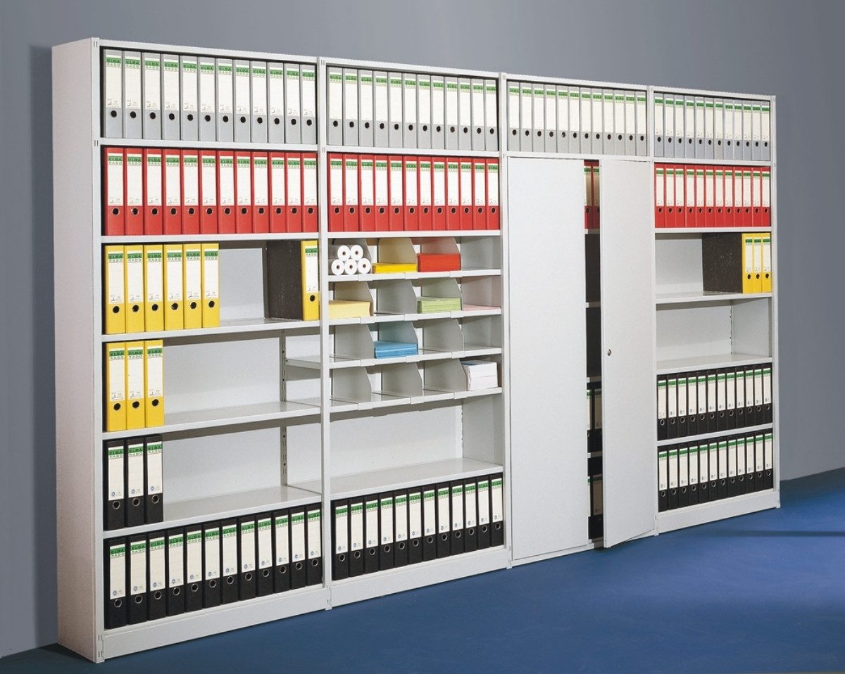 KERKMANN Aktenschrank Seiten-Endwand für Büro-Regal Progress 500 TxH 60x260cm lichtgrau