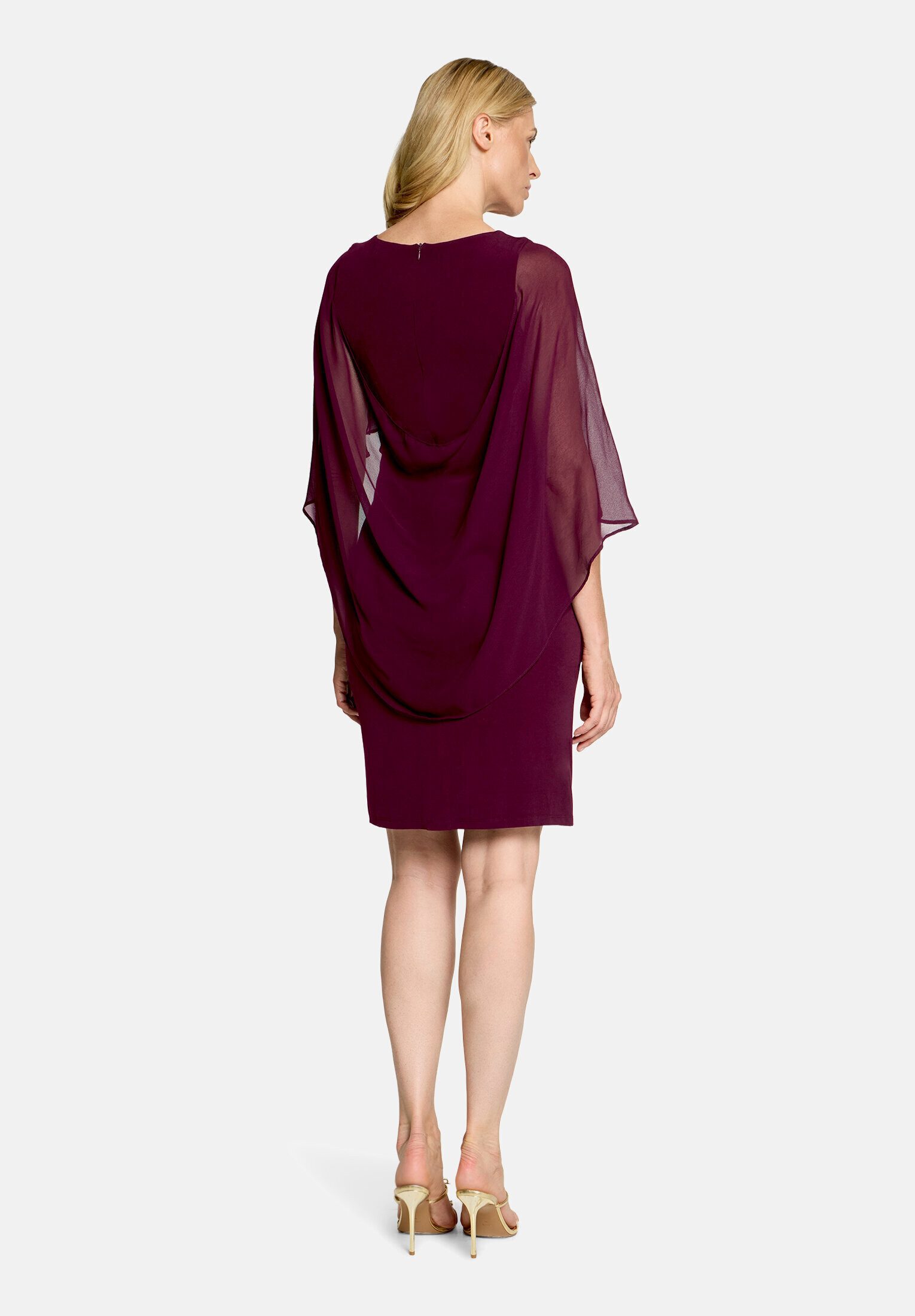 Vera Mont Cocktailkleid Damen mit Raffung Materialmix