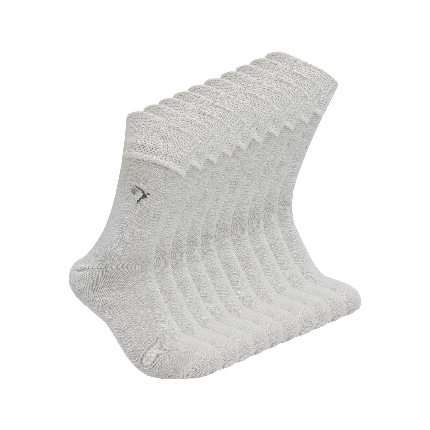 Max Lindner Diabetikersocken, Silbersocken, Antibakterielle Socken mit 10 % Silbergarn (10-Paar) Komfortbund (ohne Gummi) weiß