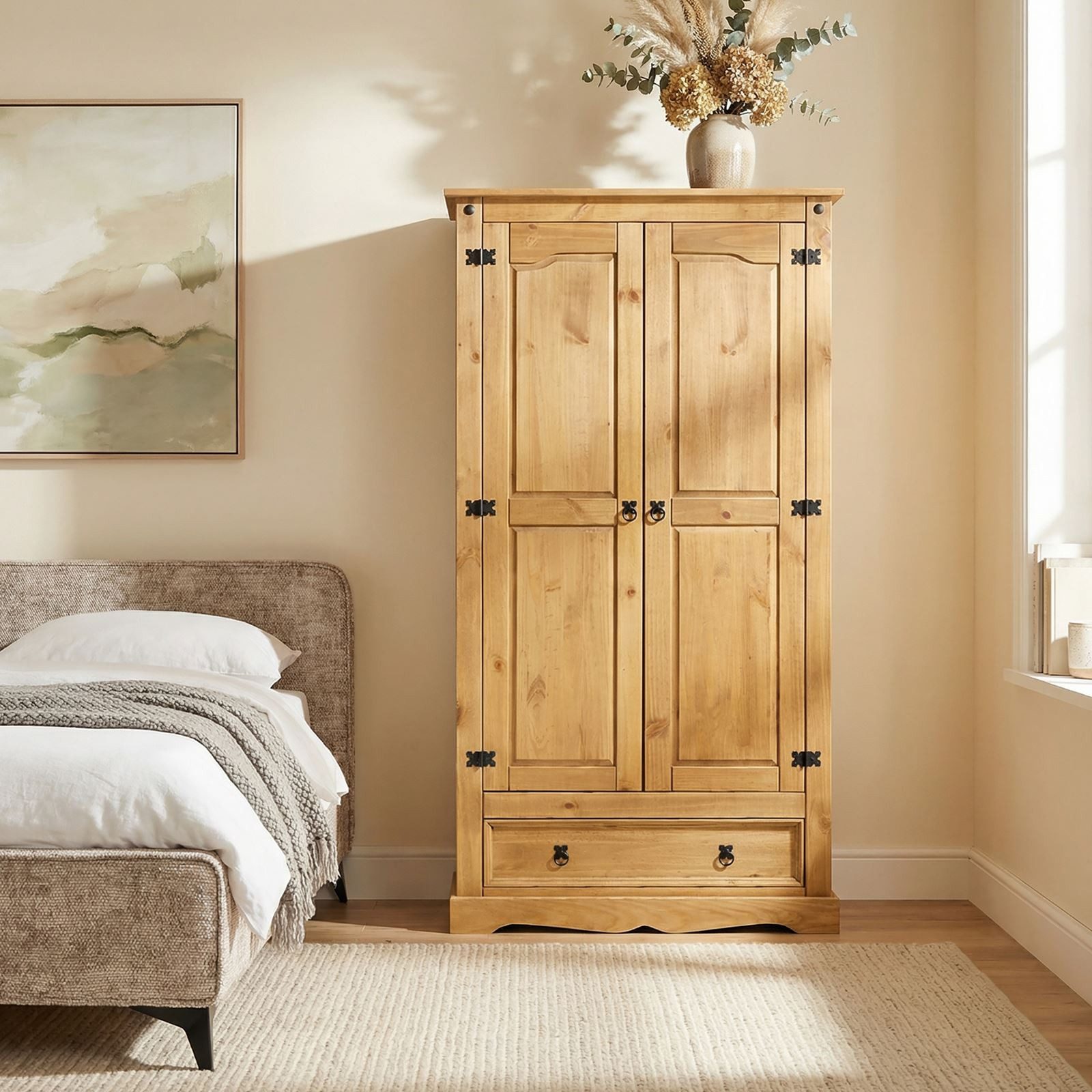 IDIMEX Kleiderschrank TEQUILA Garderobenschrank Mexiko Dielenschrank Kleiderschrank Mexiko Möbel 2tü