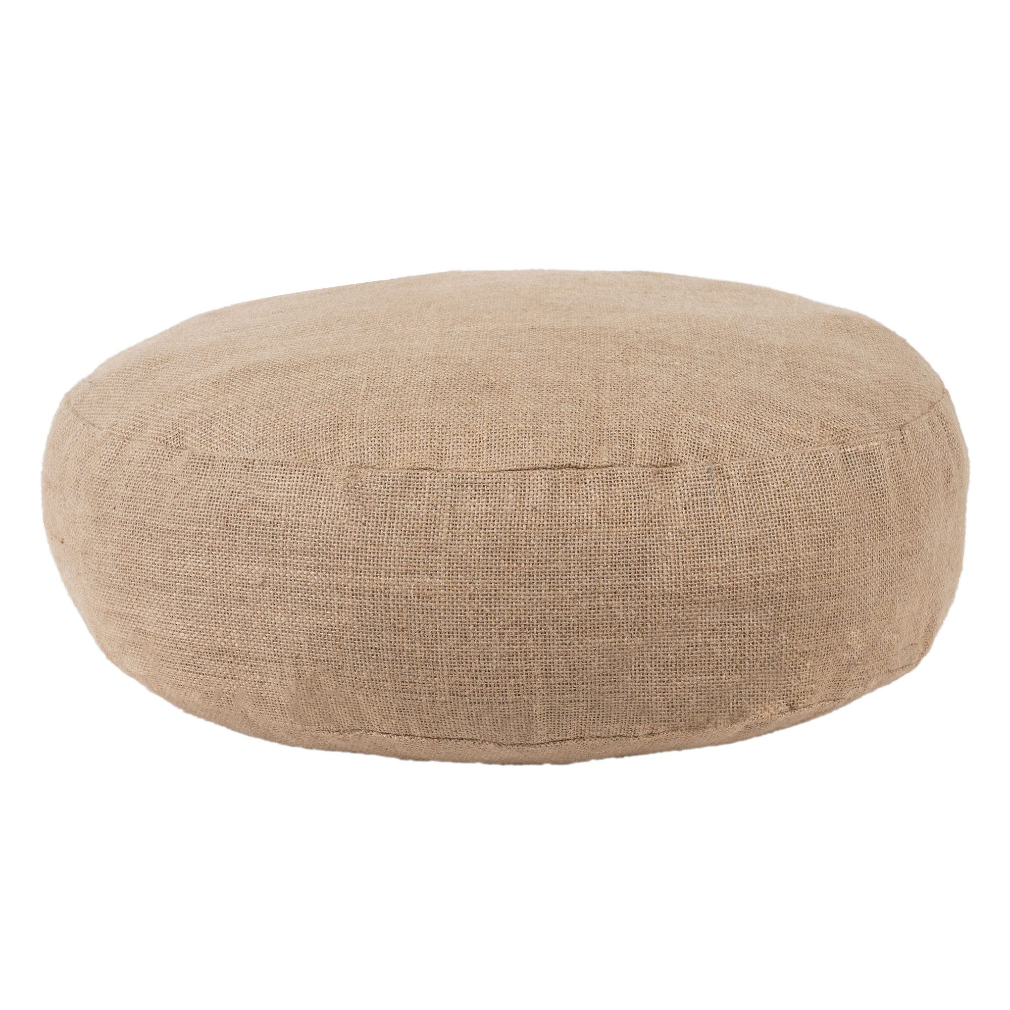 wohnfreuden Sitzhocker Sitz-Pouf rund aus Jute 60 cm, 74040