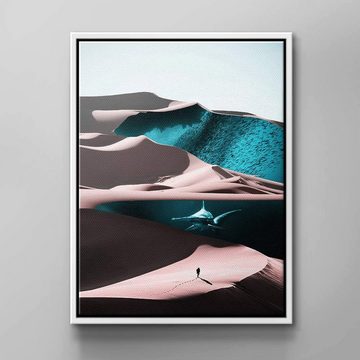 DOTCOMCANVAS® Leinwandbild, Abstrakte Fotomanipulation Wandbild mit Sandwüste von