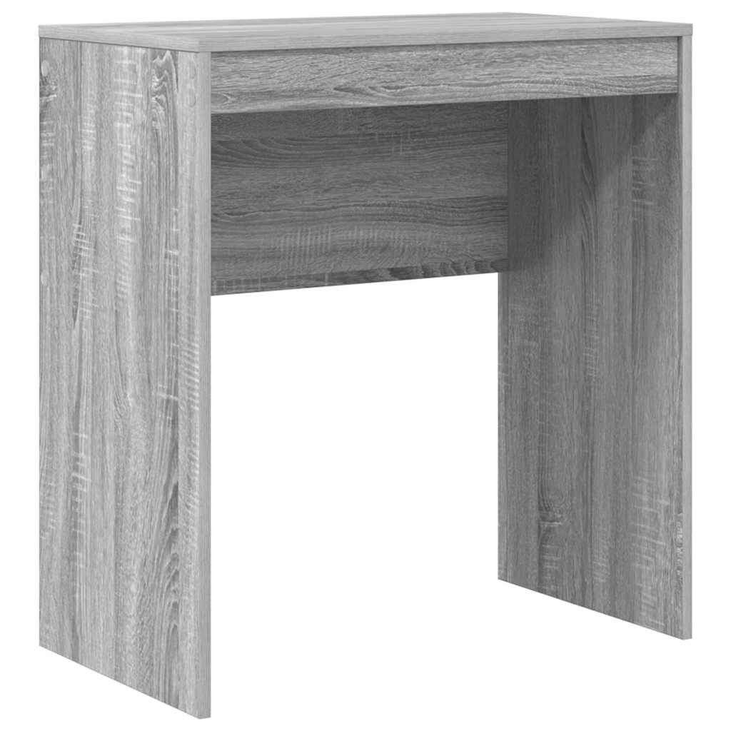 furnicato Schreibtisch 70 x 40 x 76 cm Graues Sonoma, Platzsparender Computertisch mit Massivholz-Rahmen für dein Büro