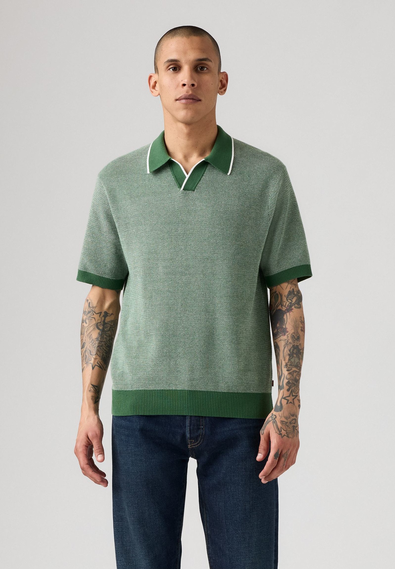 Levi's® Poloshirt LV POLO SKIPPER KNIT MULTI-COLOR Kragen ohne Verschluss günstig online kaufen