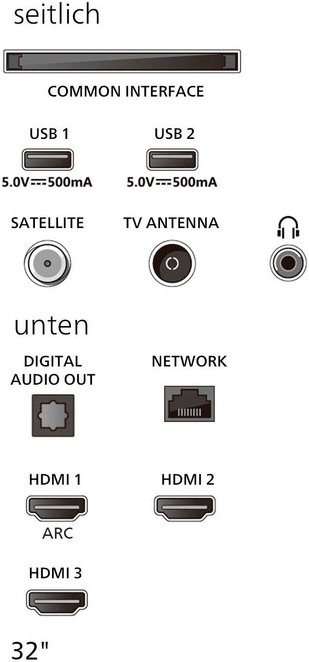 Philips 32PHS6000/12 LED-Fernseher (80 cm/32 Zoll, HD ready, Smart-TV)