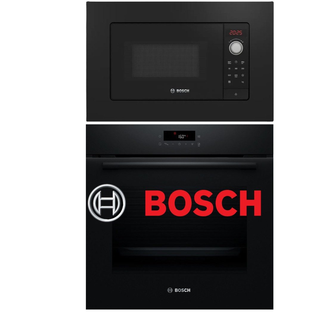 BOSCH Backofen-Set Einbaubackofen 3D Heißluft Pyrolyse + Einbau Mikrowelle AutoPilot, mit Nein, Pyrolyse-Selbstreinigung Hydrolyse
