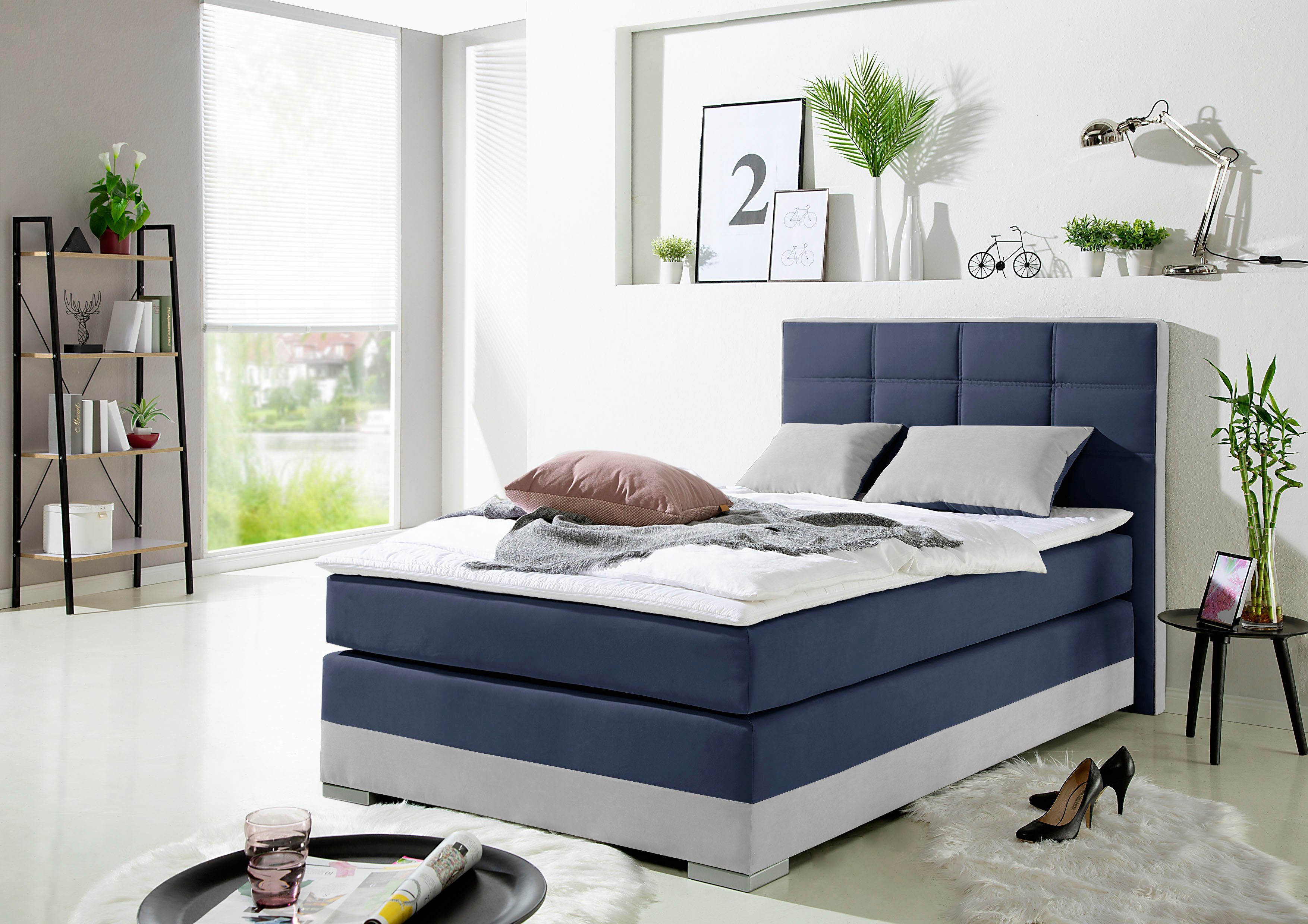 Home affaire Boxspringbett, inklusive Topper und Wendekissen