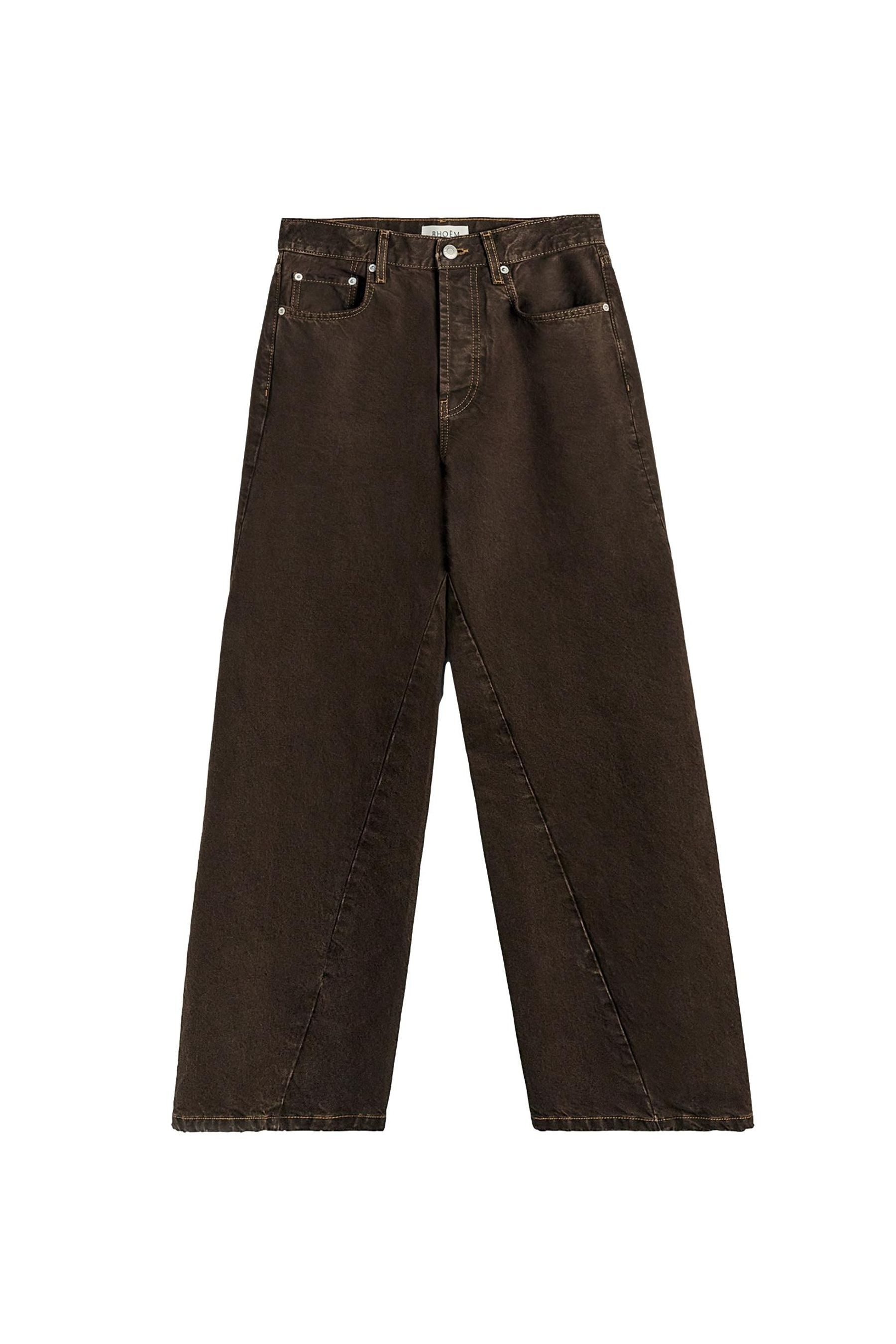 Bhoem Weite Jeans BHOEM Weite Hose mit verdrehtem Saum (1-tlg)