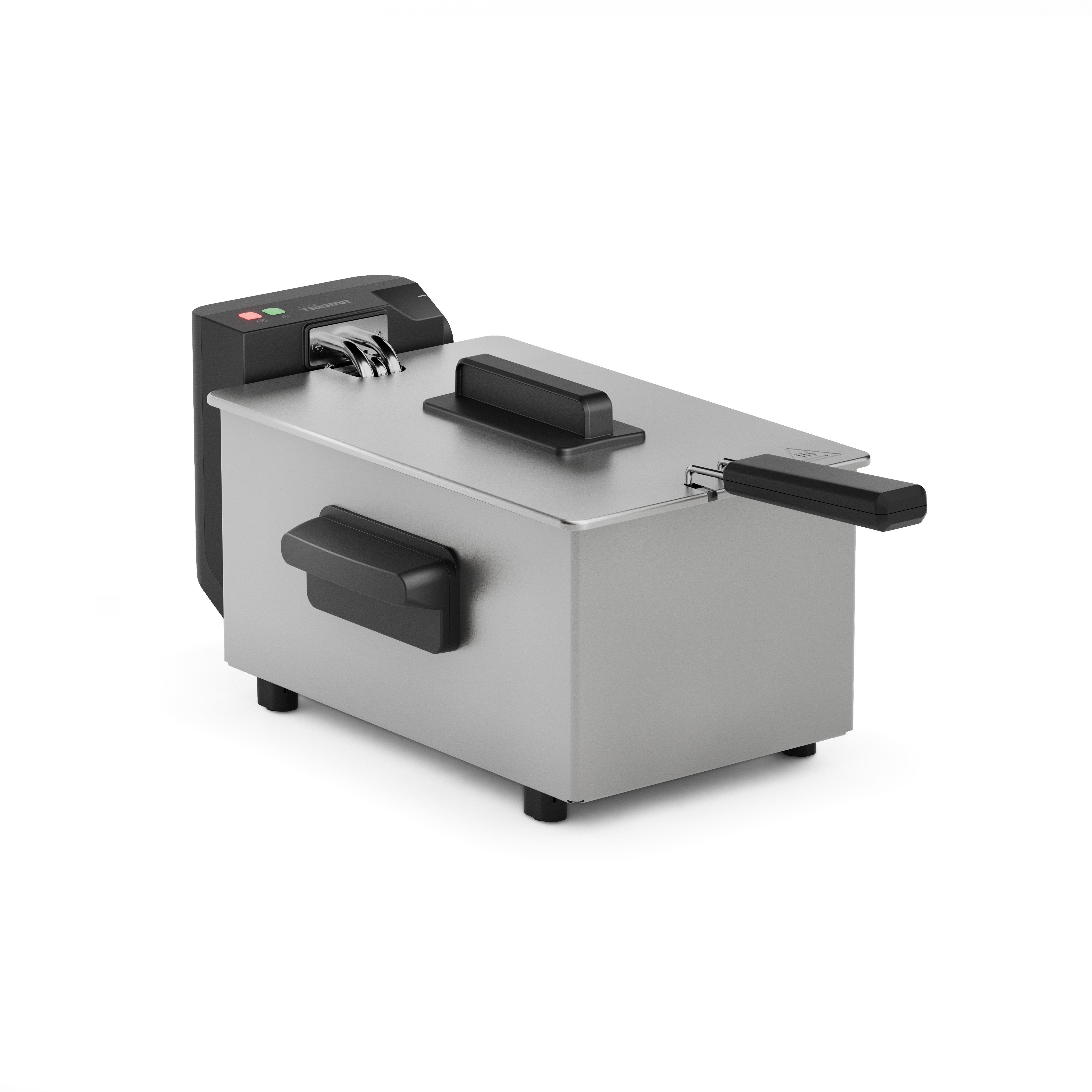 Tristar Fritteuse FR-9326, 2000 W, Edelstahl-Gehäuse, 3L, 190°C, Kaltzone, Cool-Touch-Gehäuse