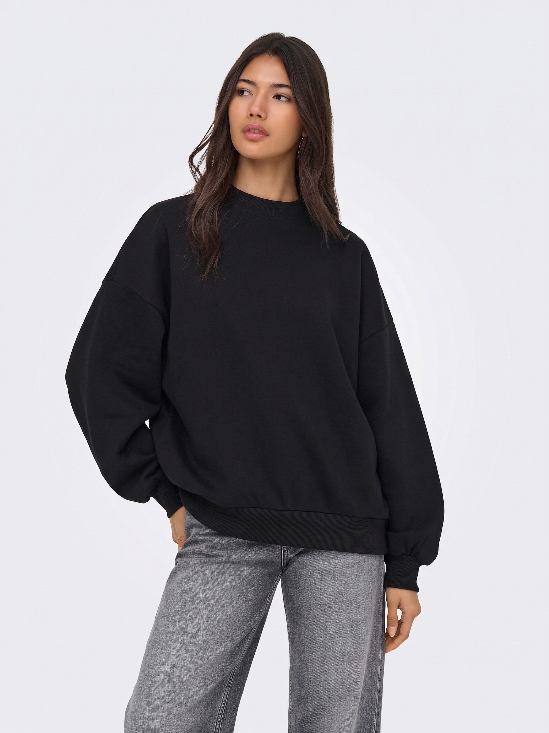 COMEOR Sweatshirt Damen Sweatshirt mit Rundhalsausschnitt Langarm Basic Pullover