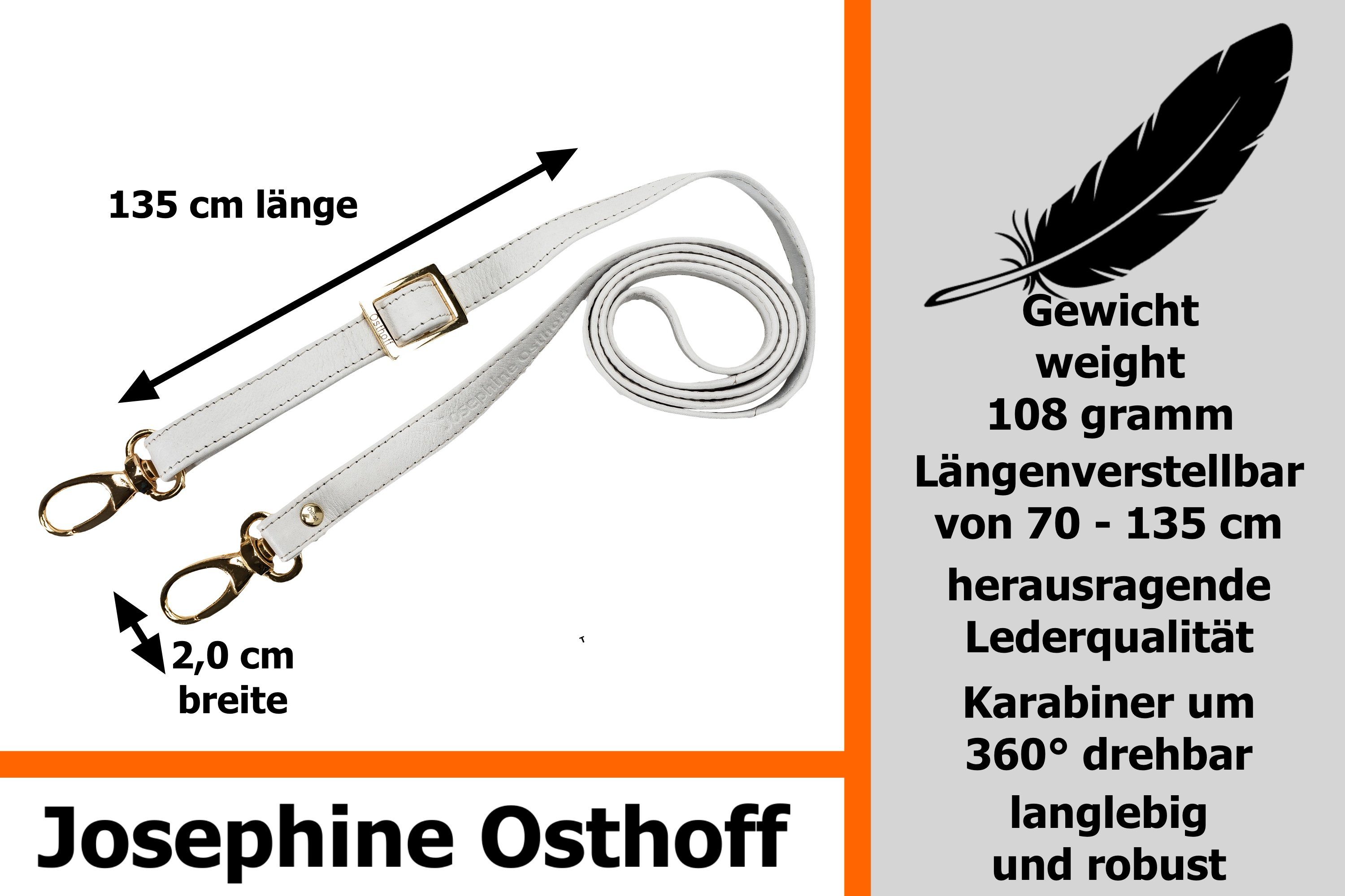 Josephine Osthoff Schulterriemen Schulterriemen 2 cm weiß/gold