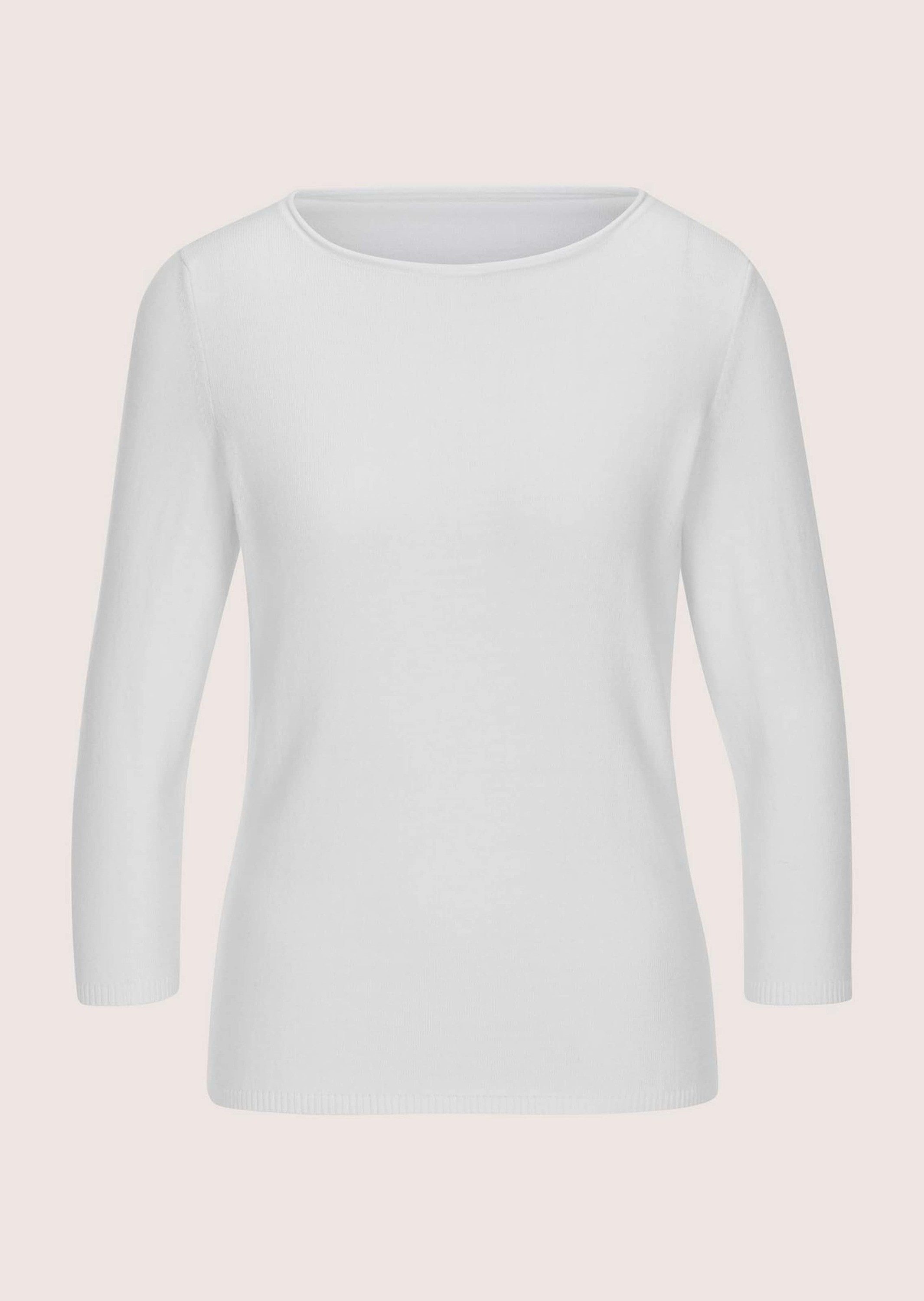 Strickpullover Basic-Pullover mit Rollkante
