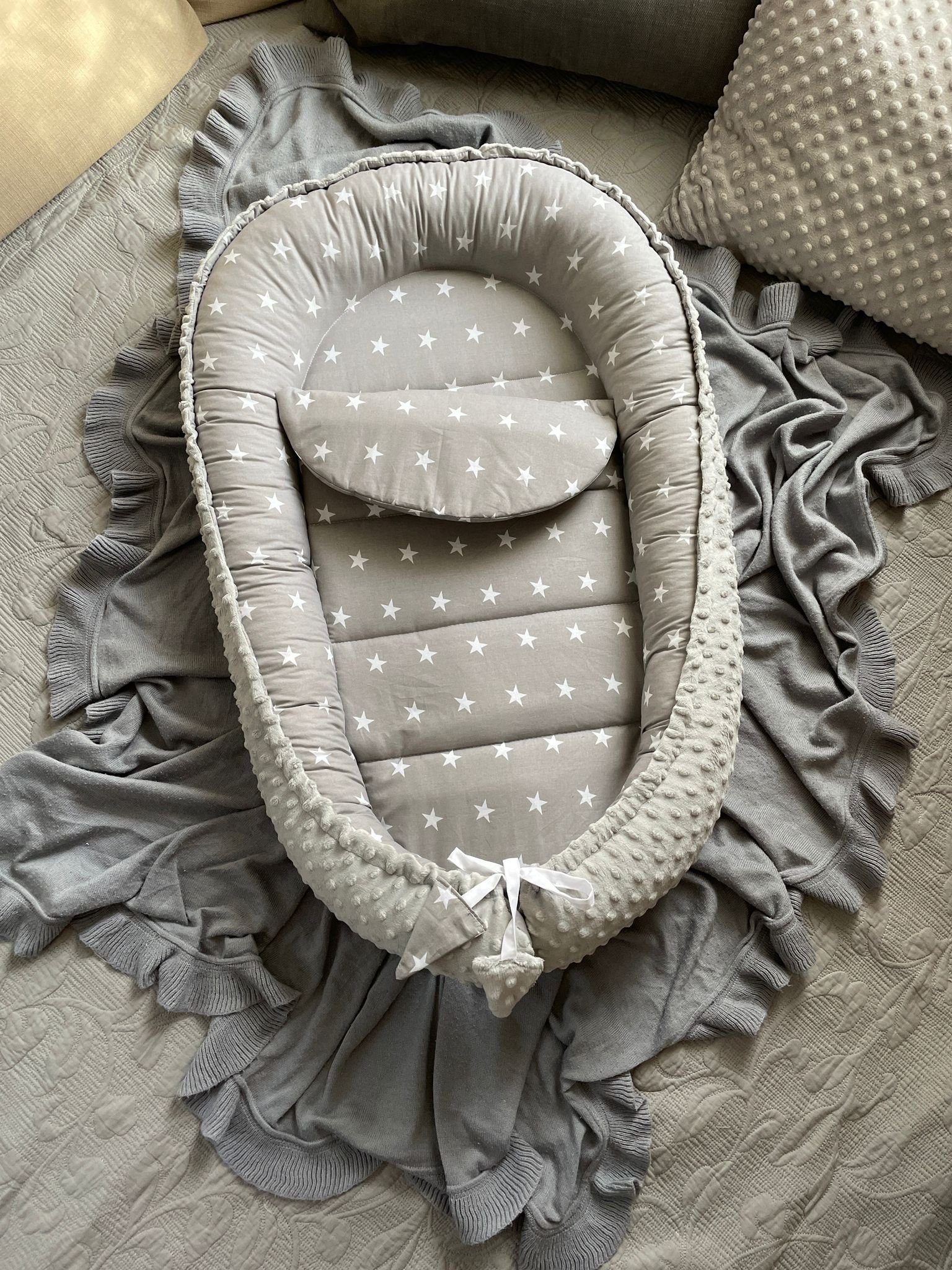 Loolay Bettnestchen MINKY/ Baumwolle BABYNEST Babykokon Geschenk Babyaussta günstig online kaufen