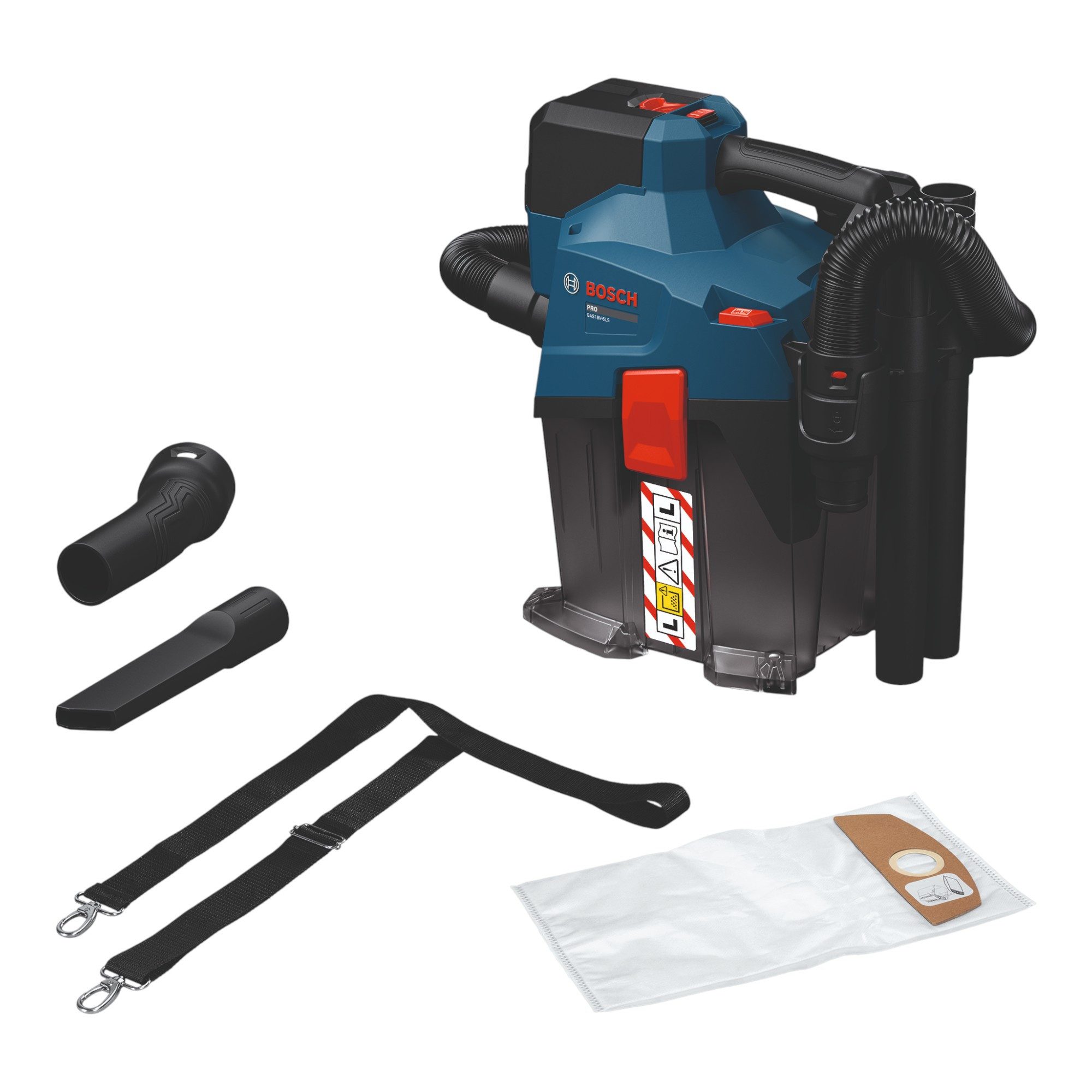 Bosch Professional Akku-Handstaubsauger GAS 18V-6L S Akku Staubsauger 18 V 6 l Staubklasse L (06019K2100) Solo