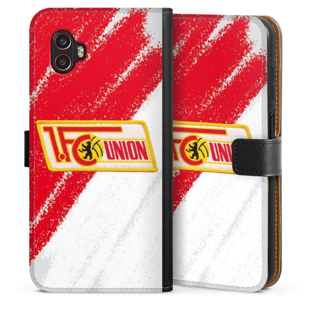 DeinDesign Handyhülle Offizielles Lizenzprodukt 1. FC Union Berlin Logo, Samsung Galaxy XCover 6 Pro Hülle Handy Flip Case Wallet Cover