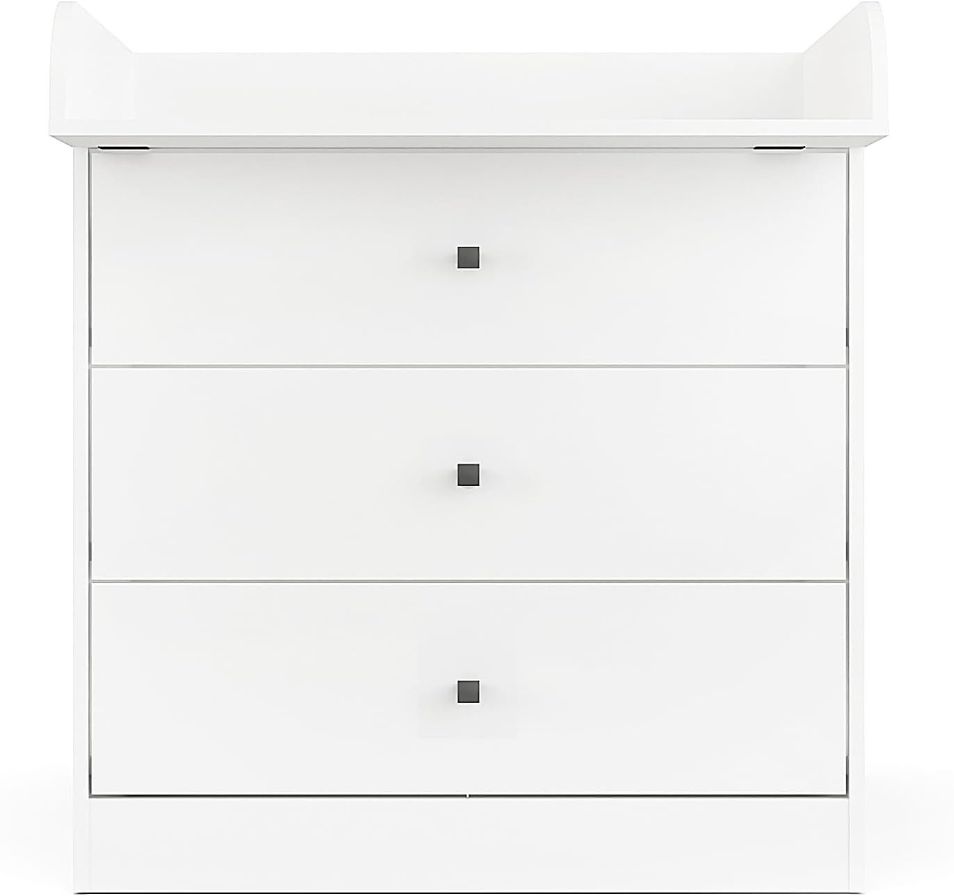 KOMTO Wickelkommode mit Schubladen - Baby Kommode mit Wickelaufsatz, Wickeltisch M3, Wickeltisch, Wickelschrank mit Abnehmbarer Wickelsatz Weiß, Lulliblox