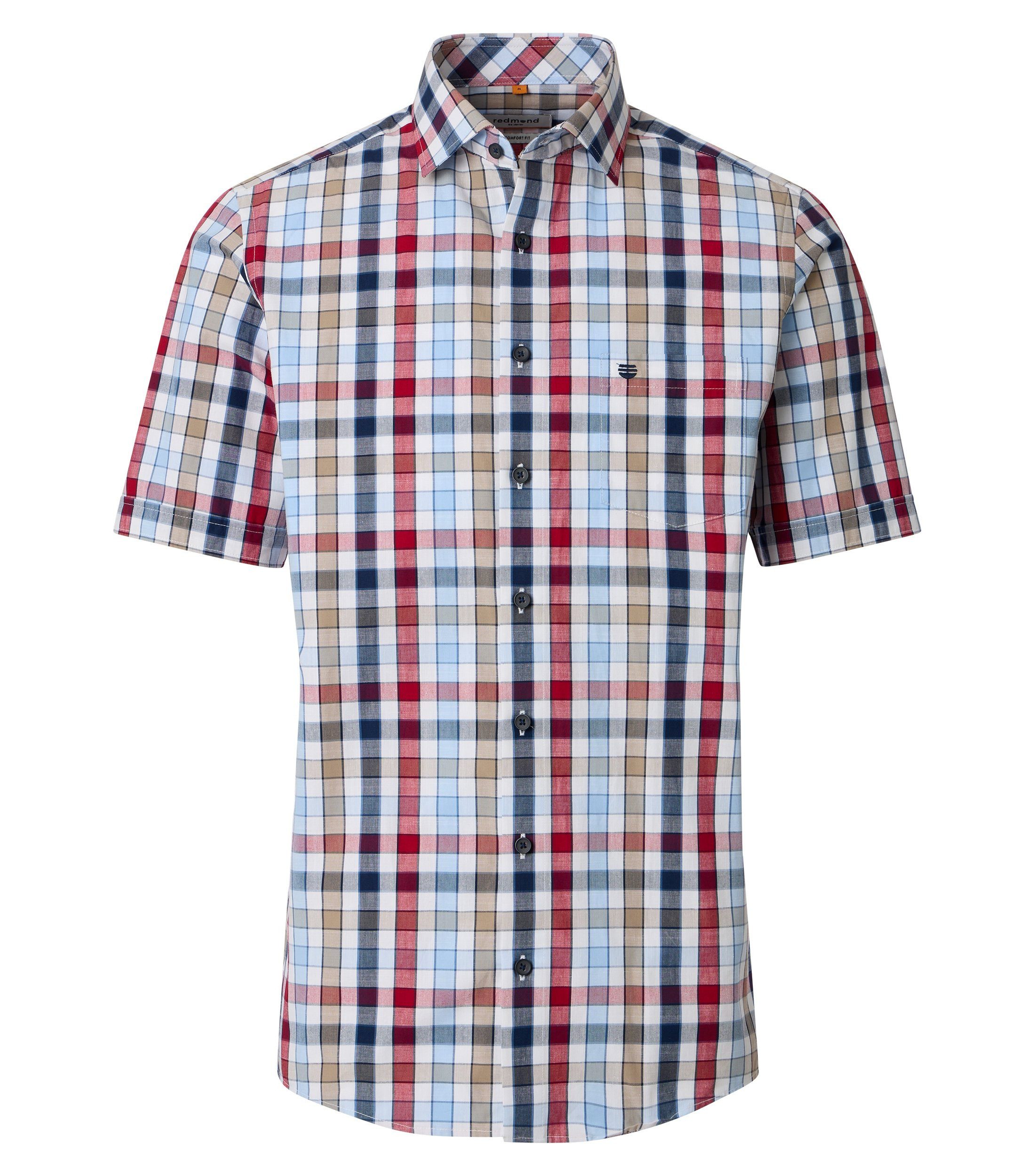 Redmond Kurzarmhemd kariert Modern Fit