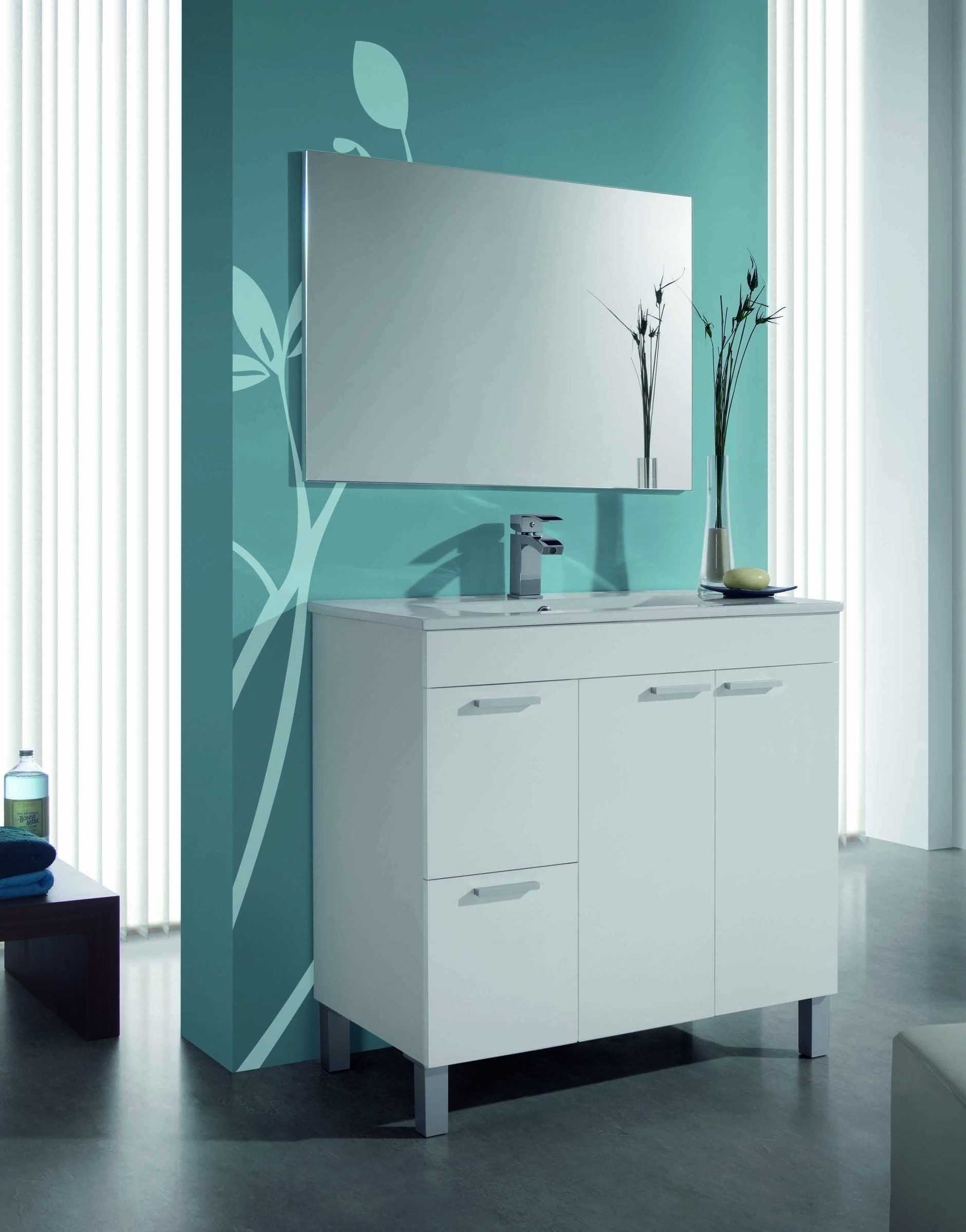 freiraum Badezimmer-Set AKTIVA, in weiß glänzend - 80x80x45 (BxHxT) günstig online kaufen