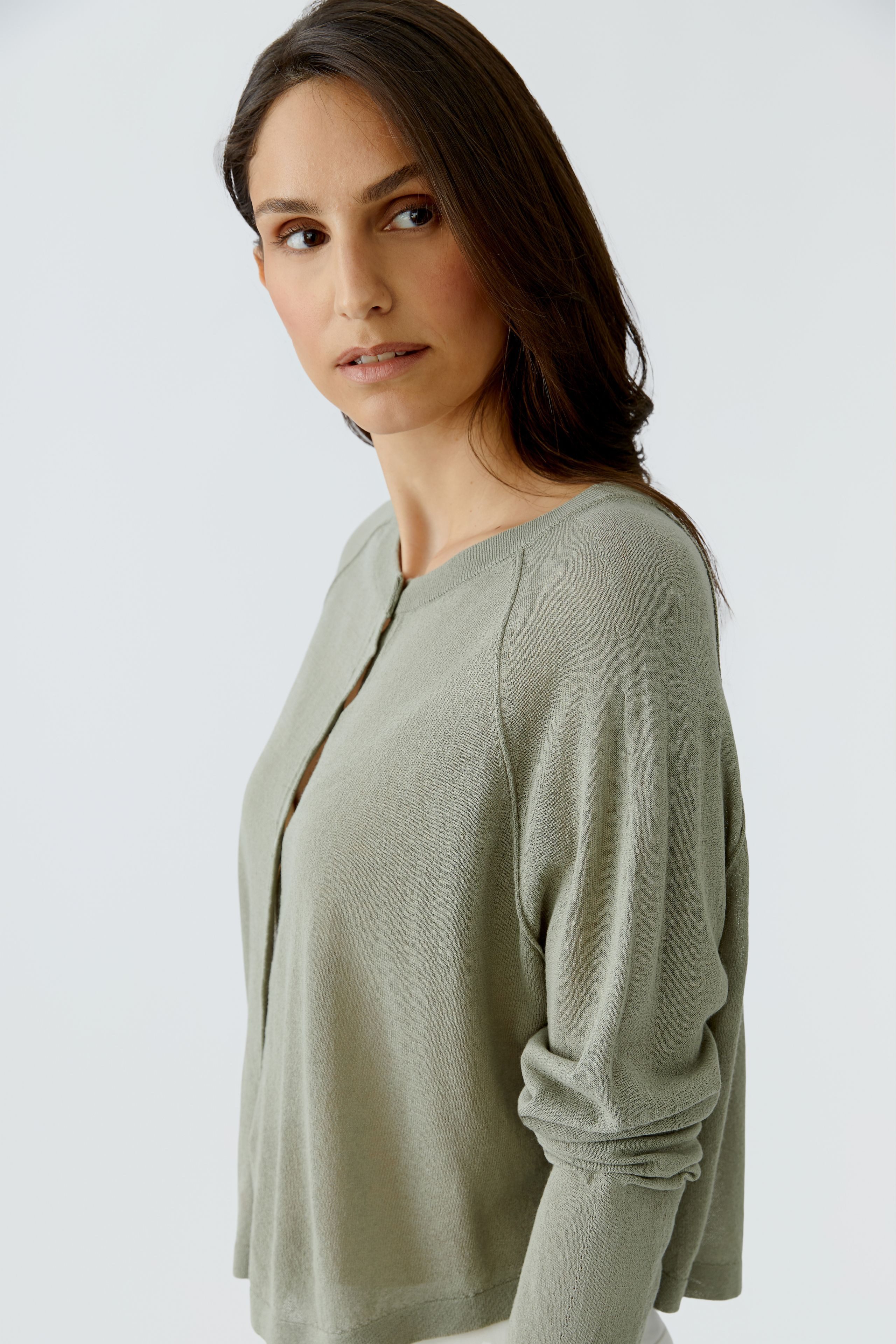 Oui Strickjacke Oui Strickjacke mit sommerlicher Leichtigkeit (1-tlg)