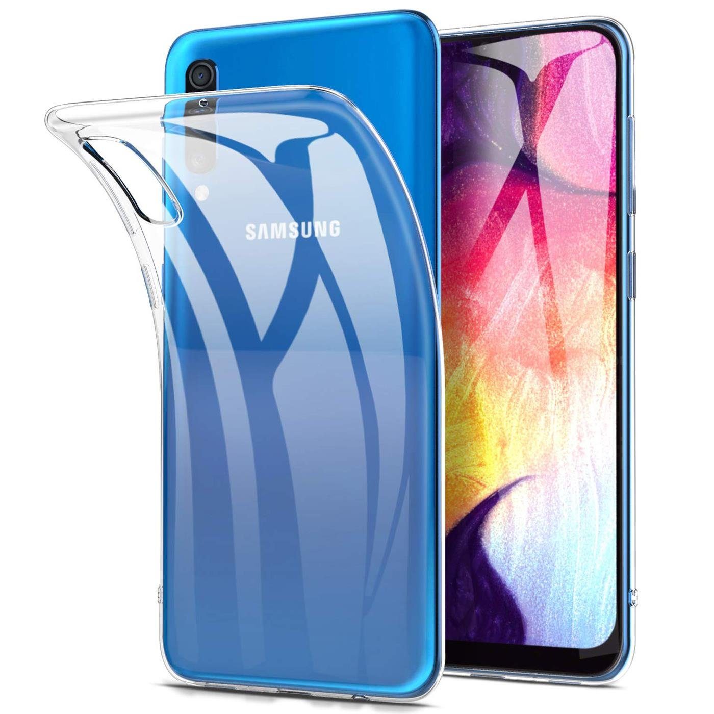 CoolGadget Handyhülle Silikon Handy Hülle Slim für Samsung Galaxy A50 / A30s 6,4 Zoll, dünne TPU Schutzhülle Case in transparent / durchsichtig