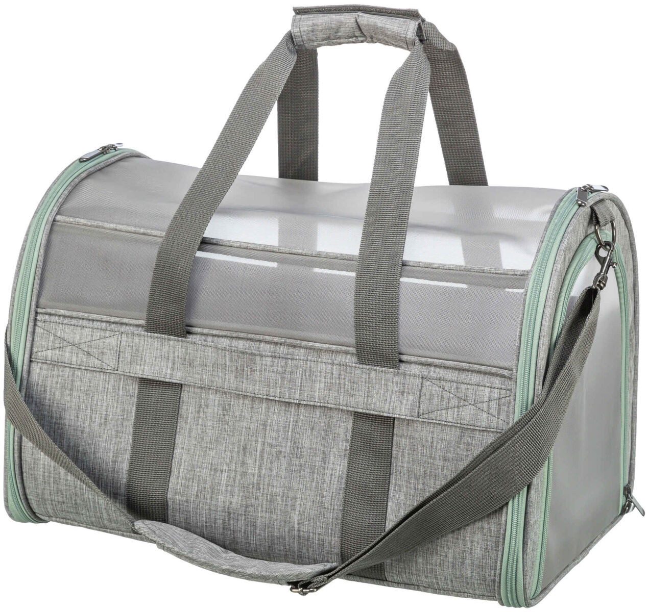 TRIXIE Tiertransporttasche Tasche Dillon - grau/mint - 33 × 32 × 54 cm