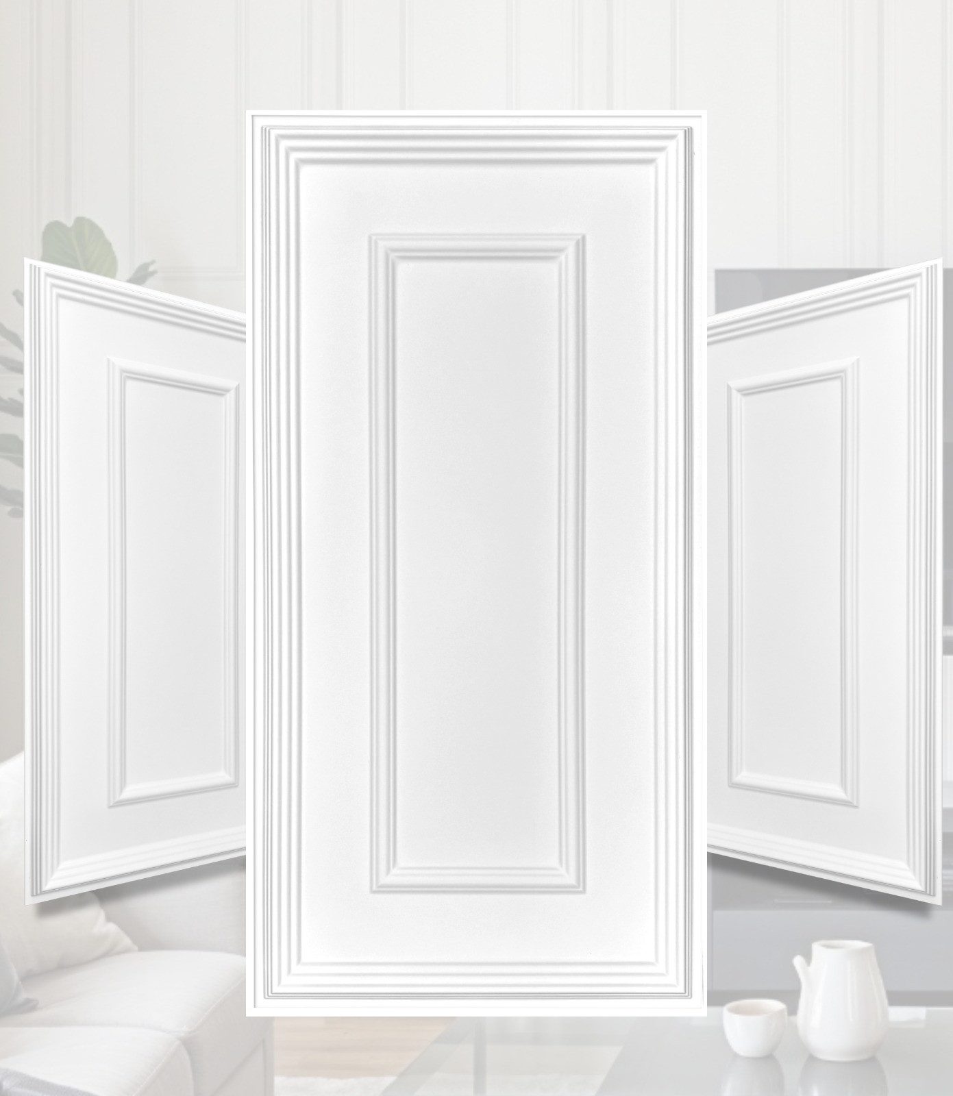 IKHEMalarka 3D Wandpaneel PVC Kunststoff Paneelen Wandverkleidung, BxL: 50x100 cm, 0,5 qm, (100x50cm, Einzelpaneel) Italienisches Design, Wasserfest, Stoßfest!