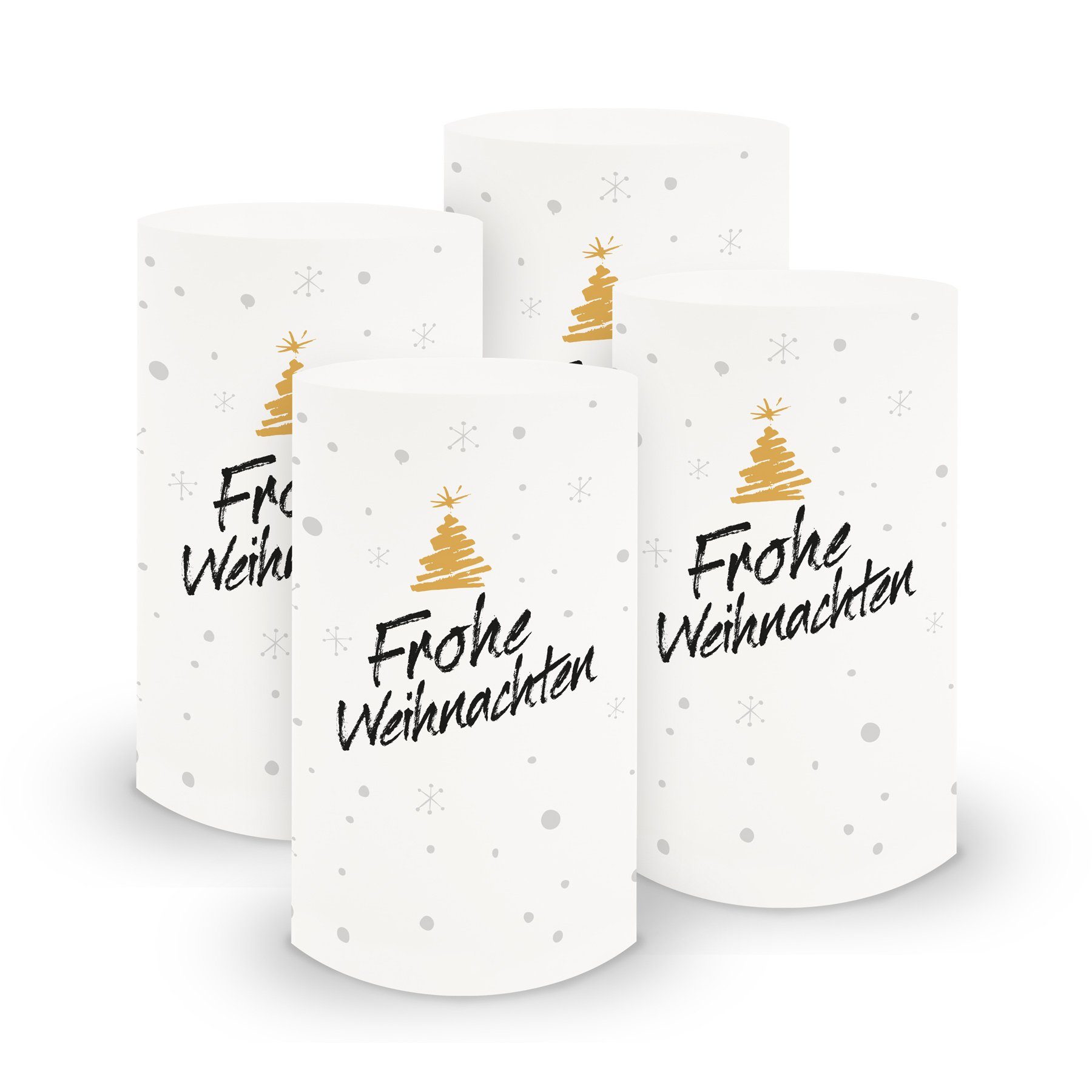 itenga Windlicht itenga 6x Windlicht klein Frohe Weihnachten für Winter Adv günstig online kaufen