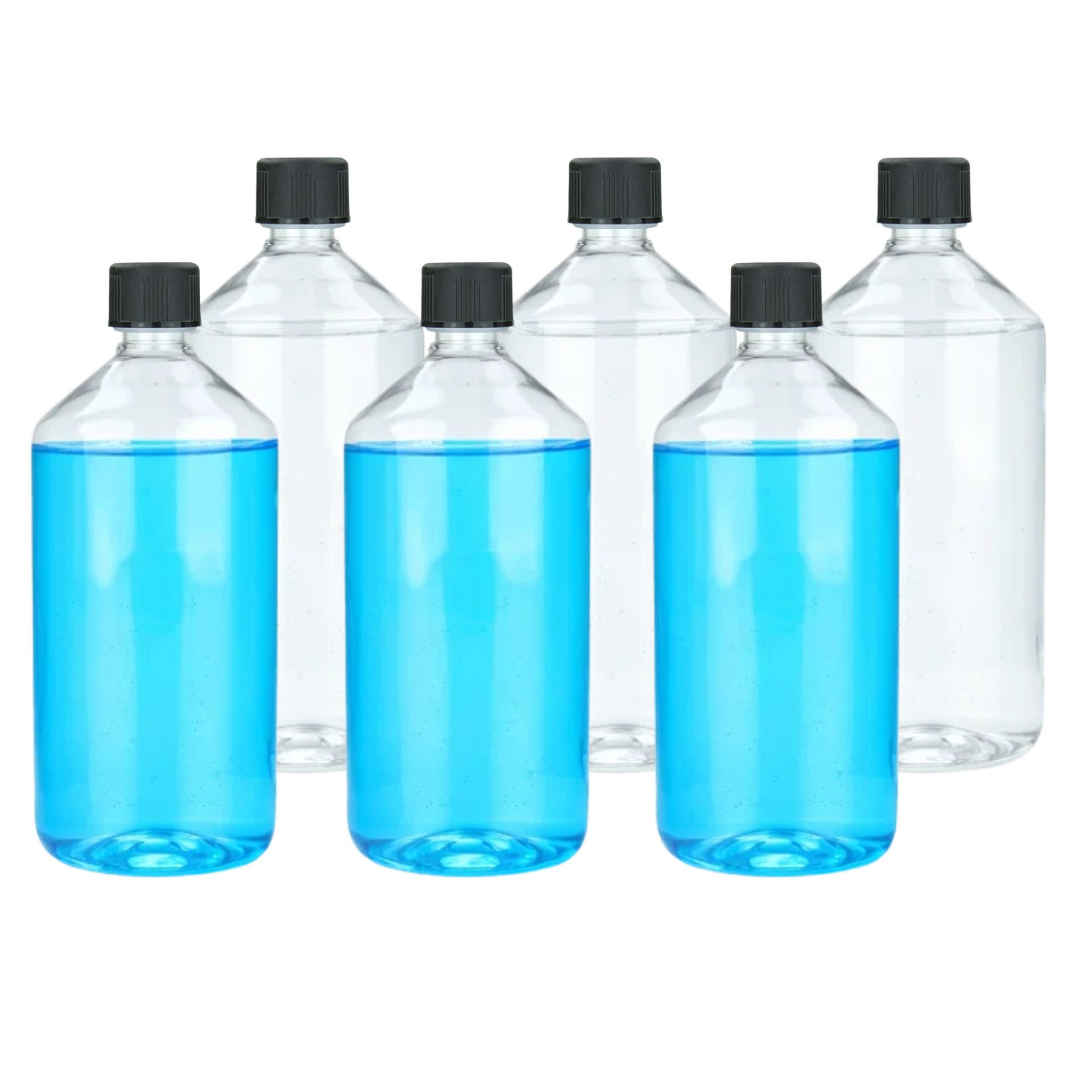 mikken Trinkflasche Medizinflasche PET 1 Liter transparent – Labor- & Pharmaflasche, Vorratsflasche aus PET, Made in Europe