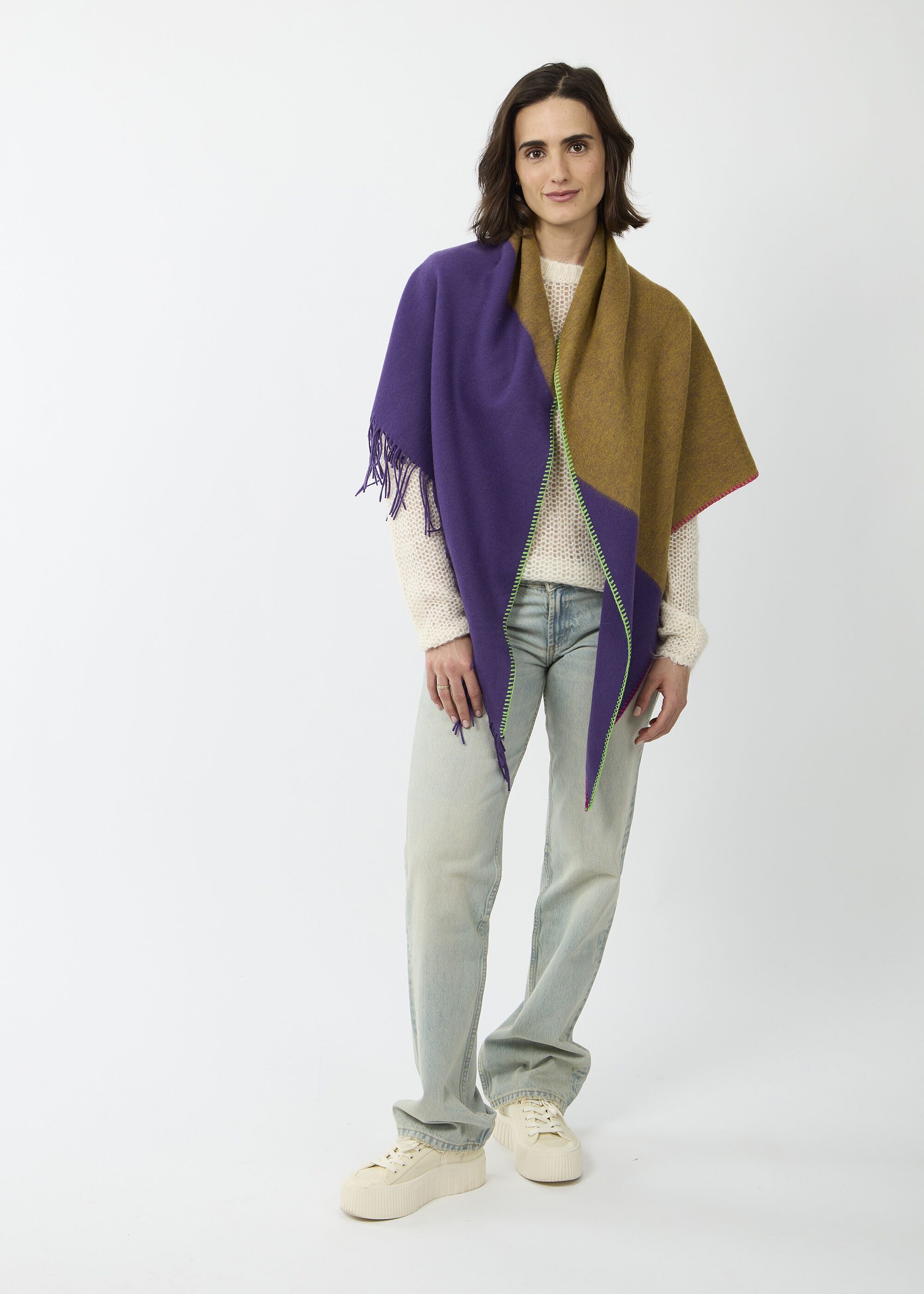 Codello Dreieckstuch, (1-St), im Colour-Blocking-Design