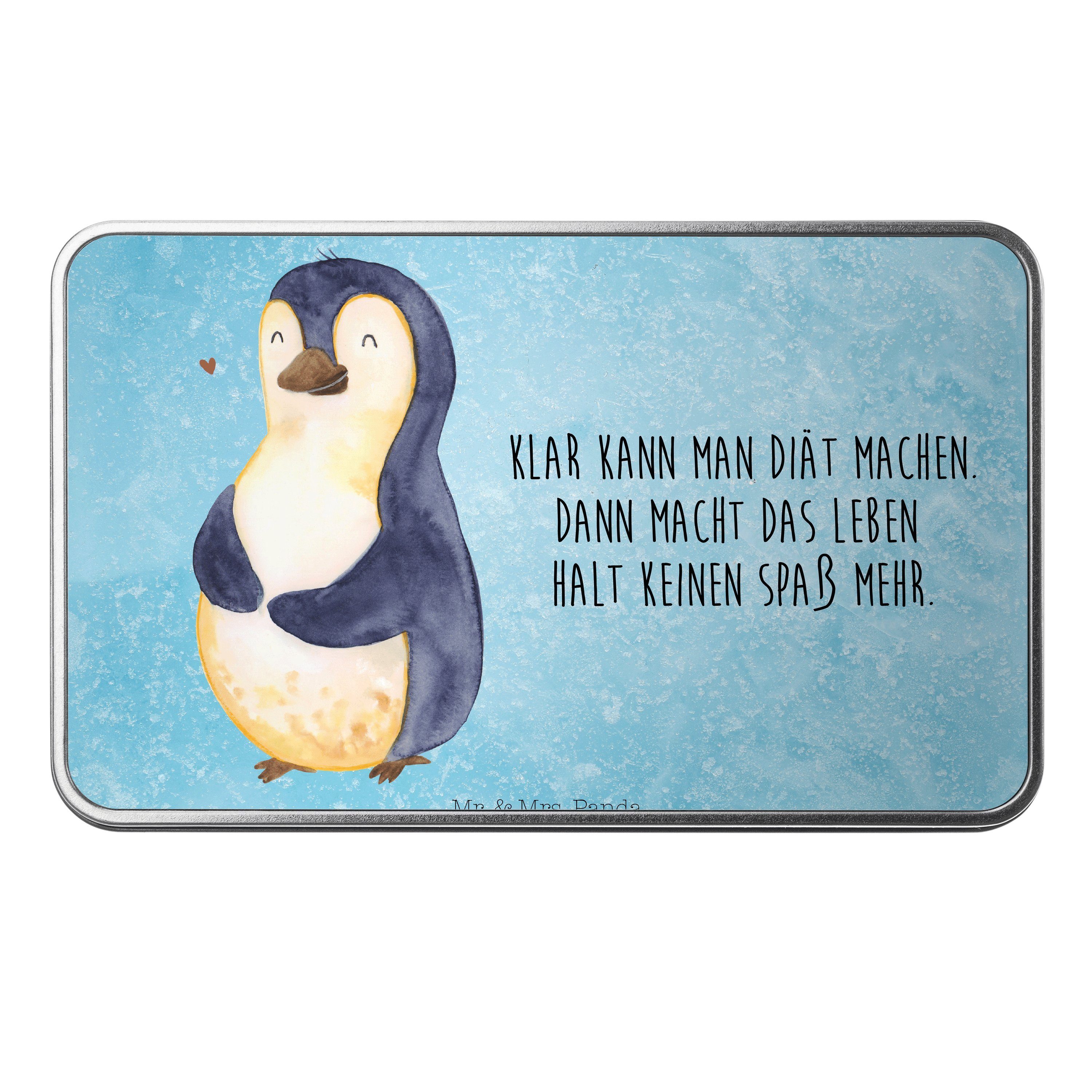 Mr. & Mrs. Panda Dose Pinguin Diät - Eisblau - Geschenk, Vorratsbox, Abnehmen, Keksdose, Au (1 St)