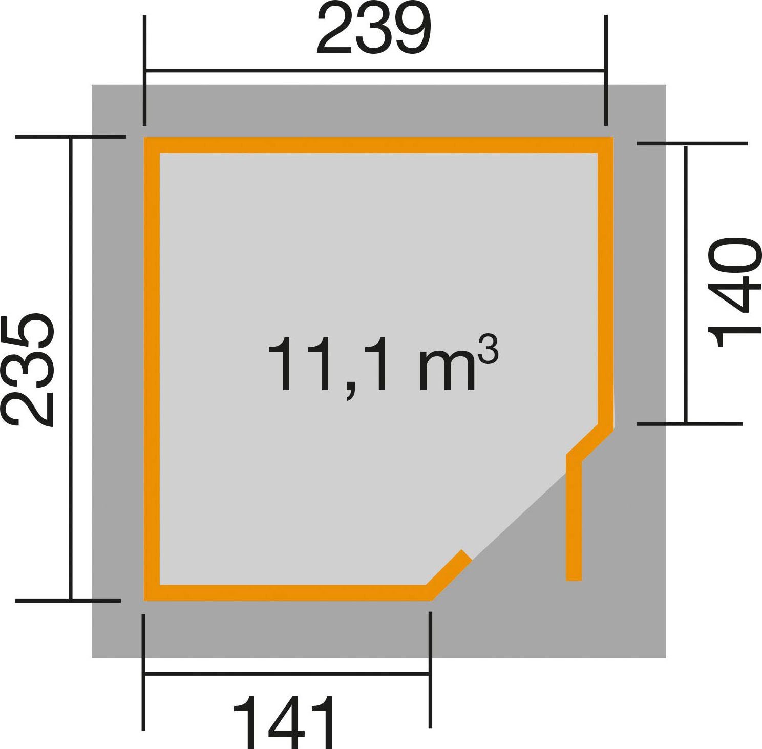 A, weka Gartenhaus BxT: 270x270 229 cm