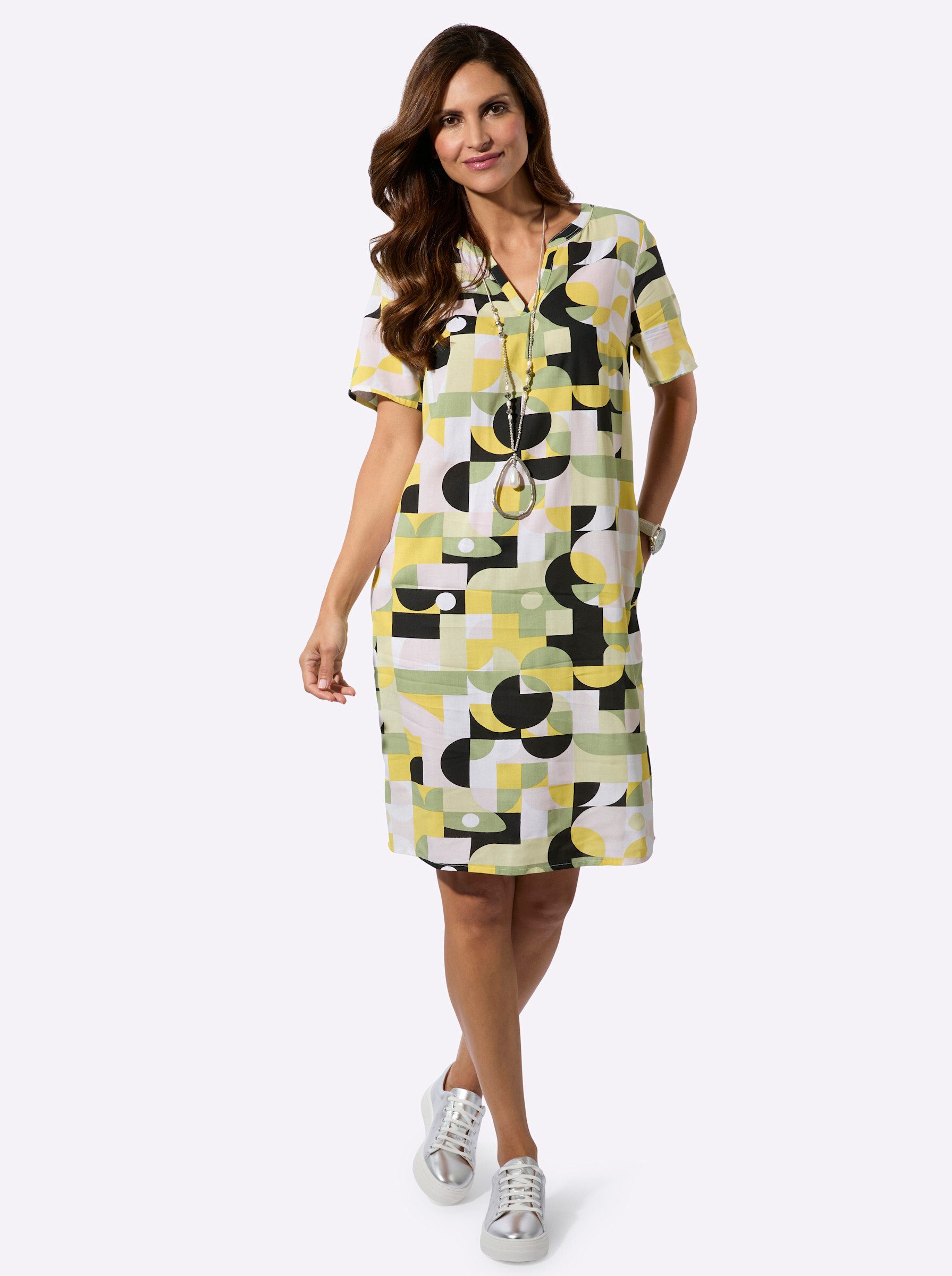 Witt Etuikleid Druck-Kleid Kurzarm