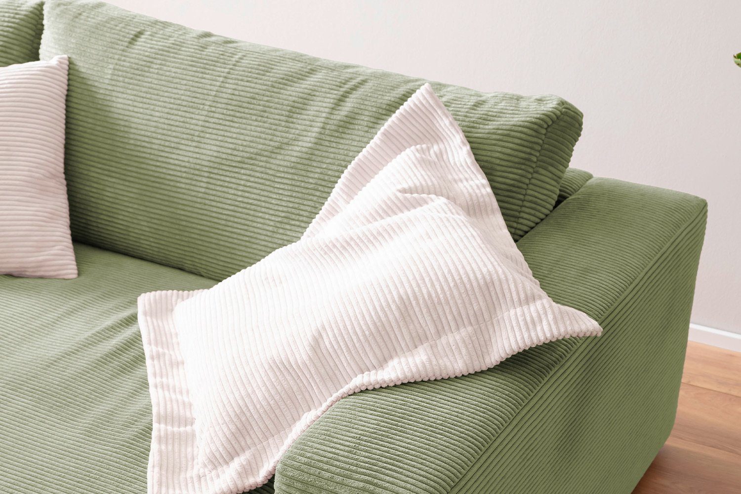 Farben Cord Big-Sofa Stoff od. MADELINE, KAWOLA verschiedene Sofa