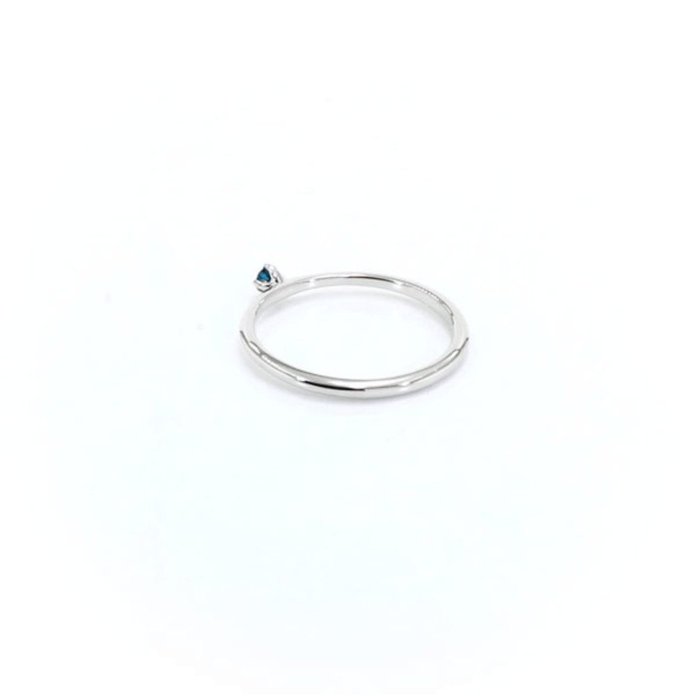 Cavill Diamantring Cavill Ring Sterling Silber platinplattiert mit 0,06 ct blauem Diamant (1-tlg)