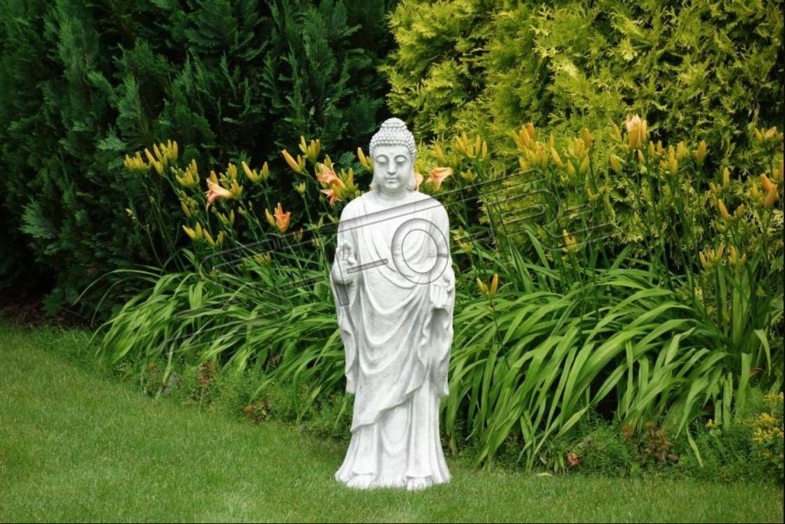 in Buddha Skulptur Wohnbereich Garten Skulptur JVmoebel Große Steinoptik. für und Skulptur S101202