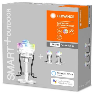 Ledvance Gartenleuchte SMART+ LED Lichterkette 3x 0,23W 111lm IP65 RGB, keine Angabe, Leuchtmittel enthalten: Ja, fest verbaut, LED, warmweiss, Gartenleuchten